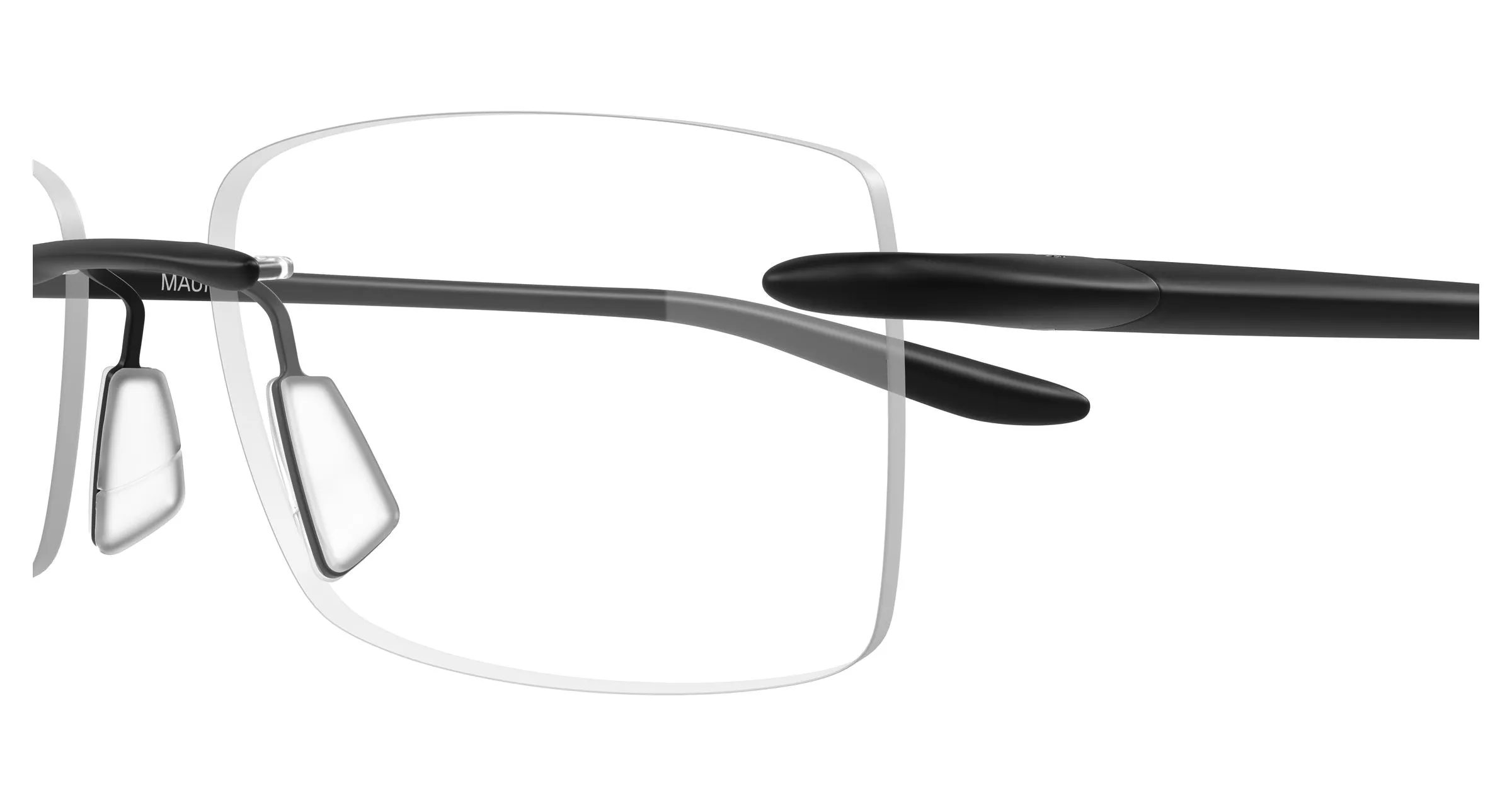 Maui Jim MJ2150O 002 Montature da vista Metallo Nero Trasparente Squadrata - immagine 3