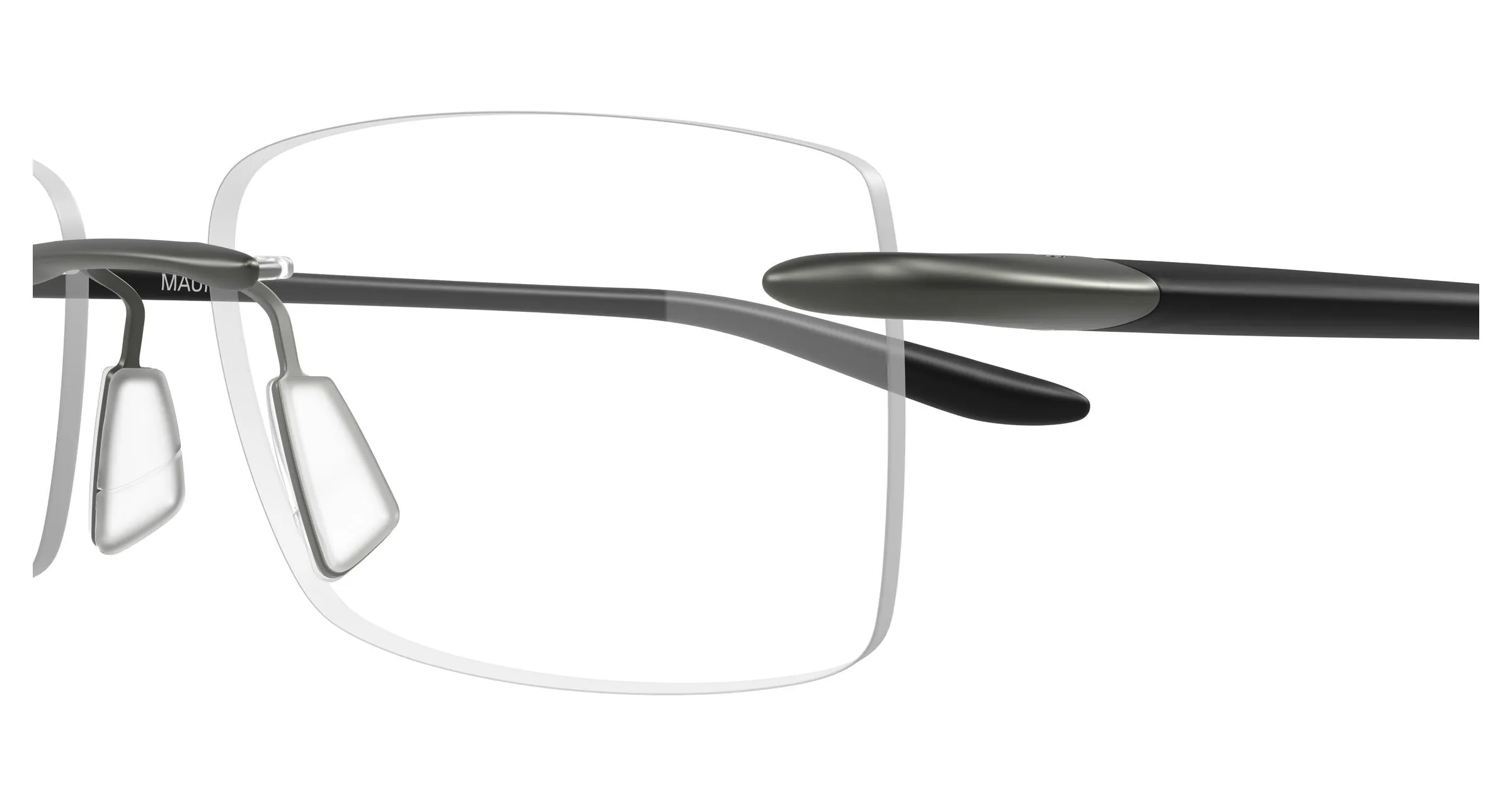 Maui Jim MJ2150O 001 Montature da vista Metallo Rutenio Trasparente Squadrata - immagine 3