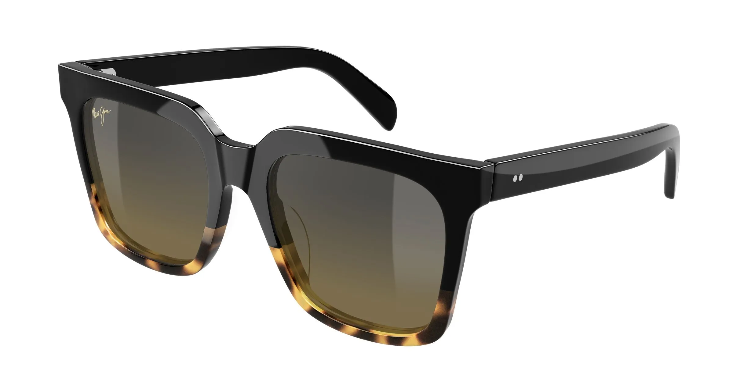 Maui Jim MJ0898S 003 Occhiali da sole Acetato Nero Bronzo Squadrata - immagine 1