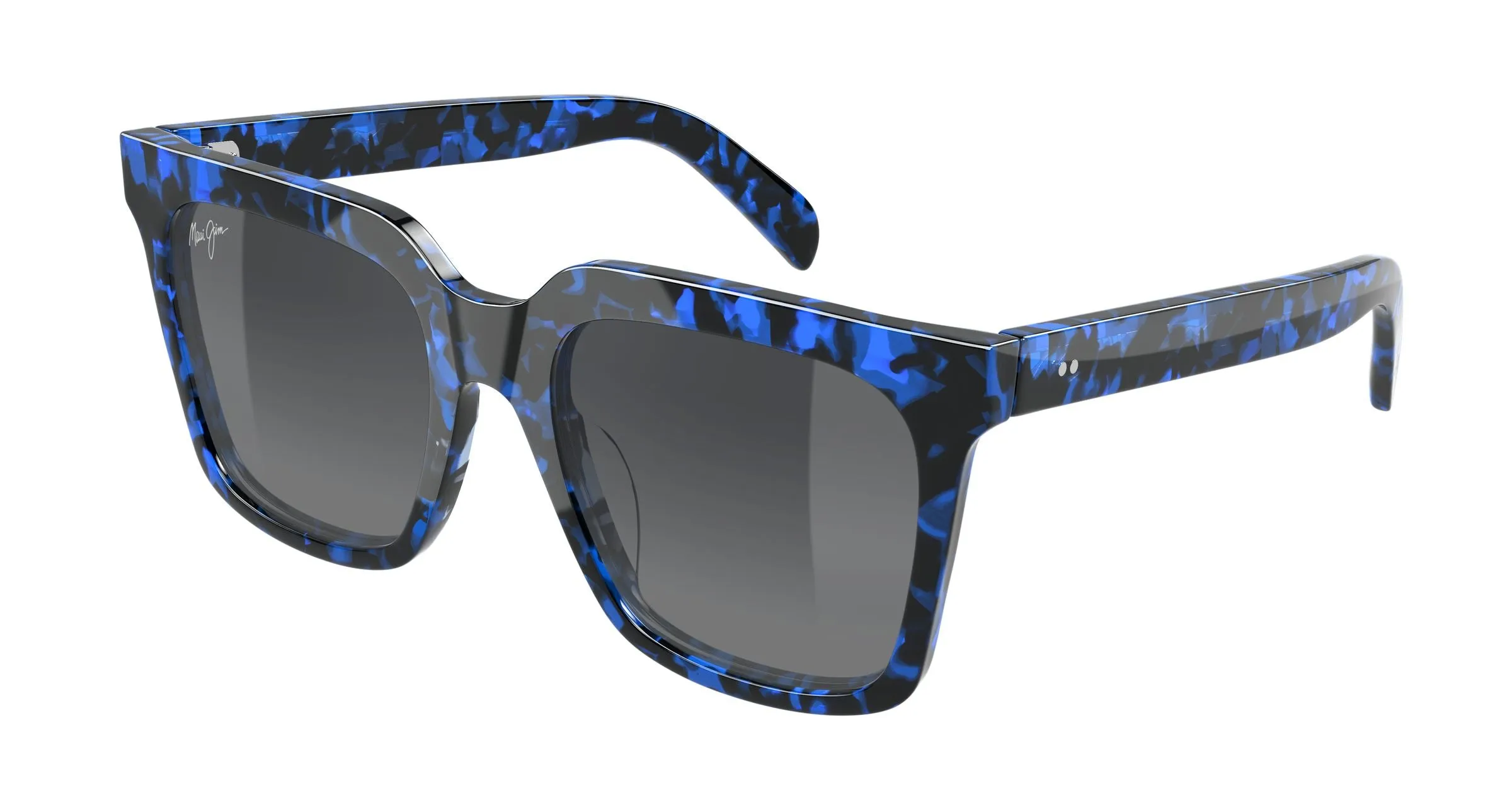 Maui Jim MJ0898S 002 Occhiali da sole Acetato Havana Grigio Squadrata - immagine 1