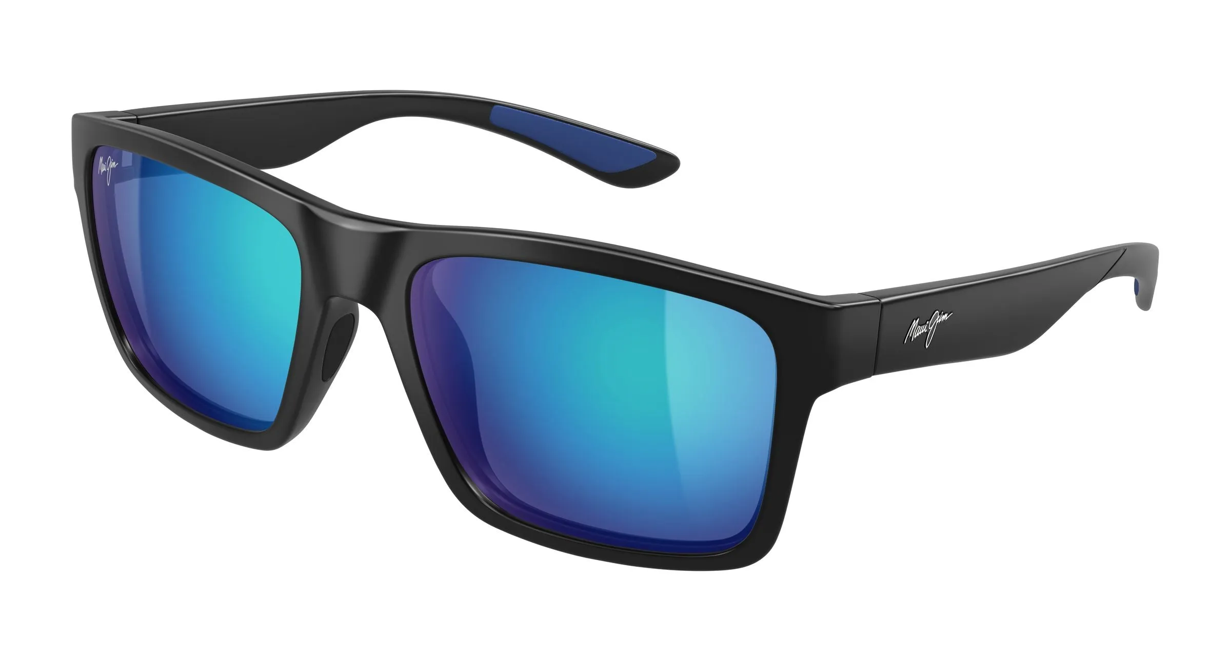 Maui Jim MJ0897S 007 Occhiali da sole Iniettato Nero Blu Squadrata - immagine 1