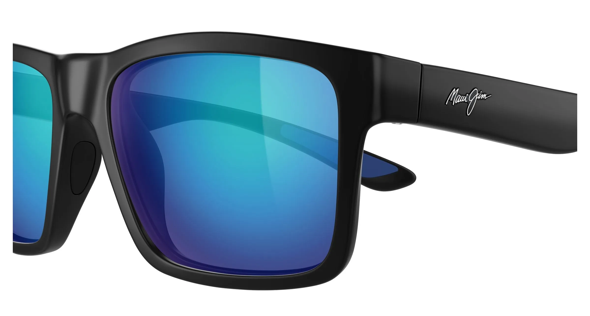 Maui Jim MJ0897S 007 Occhiali da sole Iniettato Nero Blu Squadrata - immagine 3