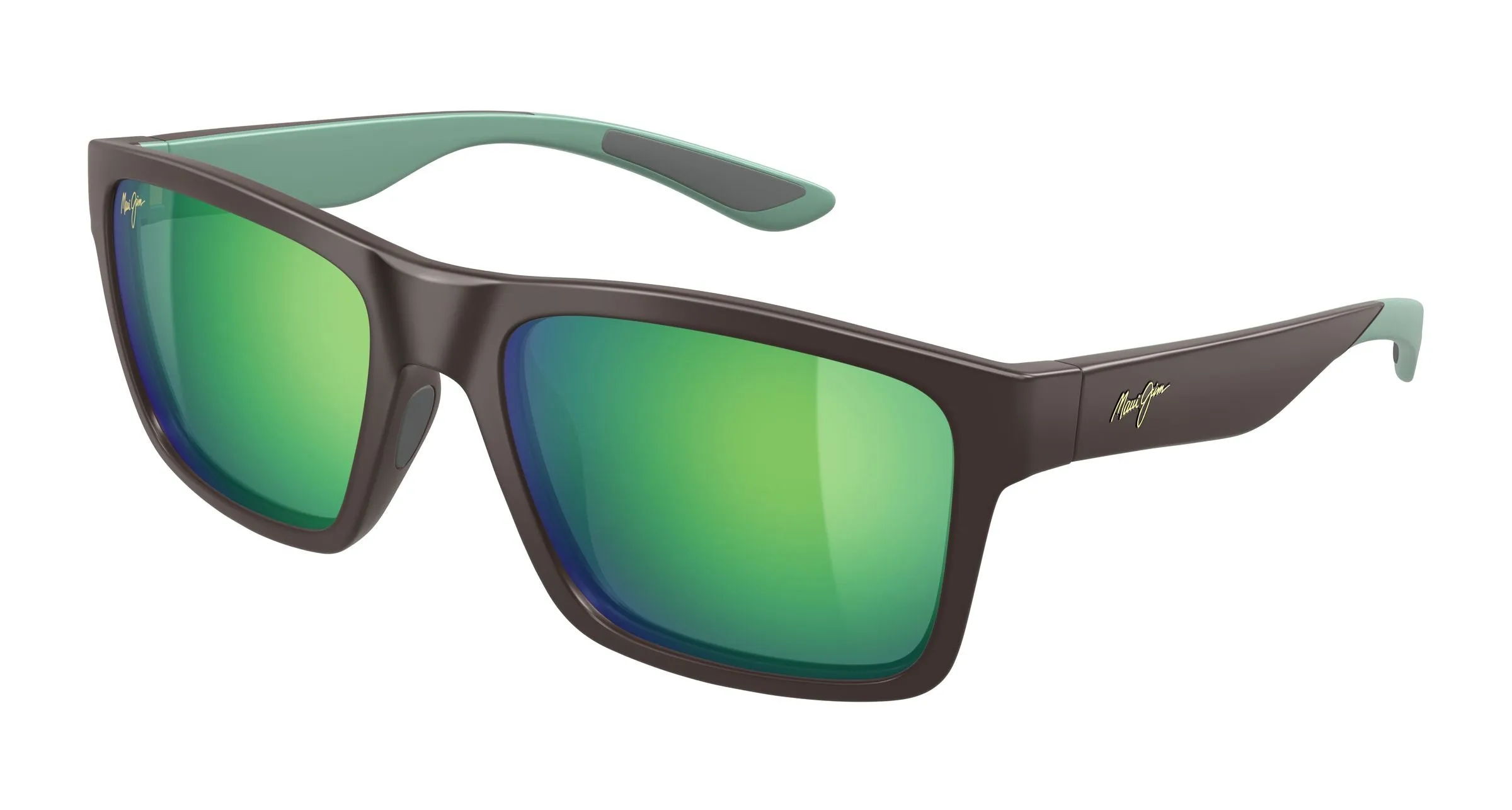 Maui Jim MJ0897S 003 Occhiali da sole Iniettato Marrone Verde Squadrata - immagine 1