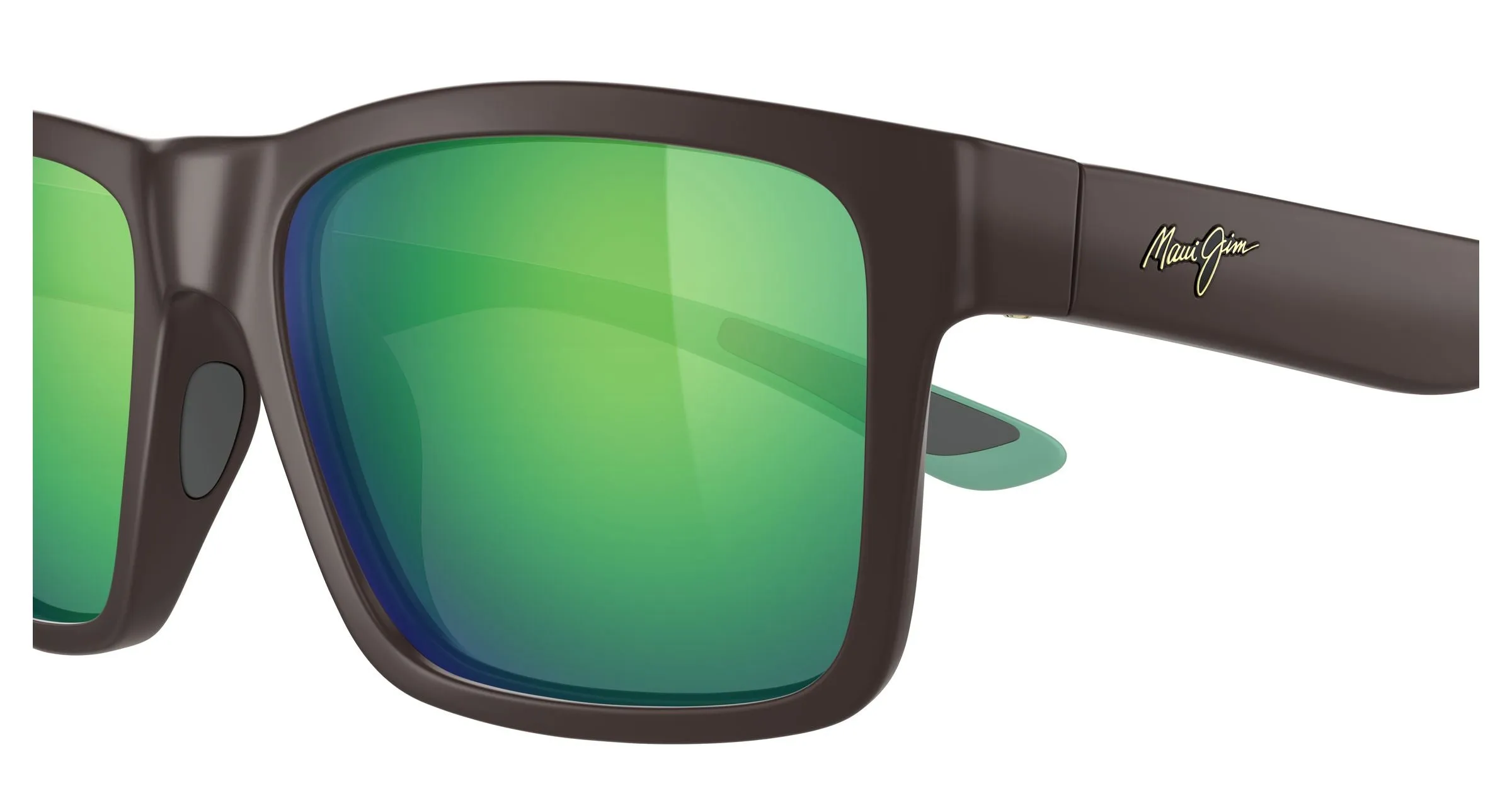 Maui Jim MJ0897S 003 Occhiali da sole Iniettato Marrone Verde Squadrata - immagine 3