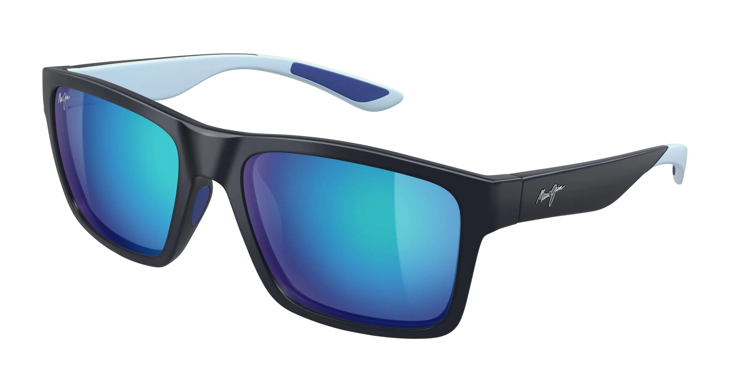 Maui Jim MJ0897S 002 Occhiali da sole Iniettato Blu Blu Squadrata - immagine 1