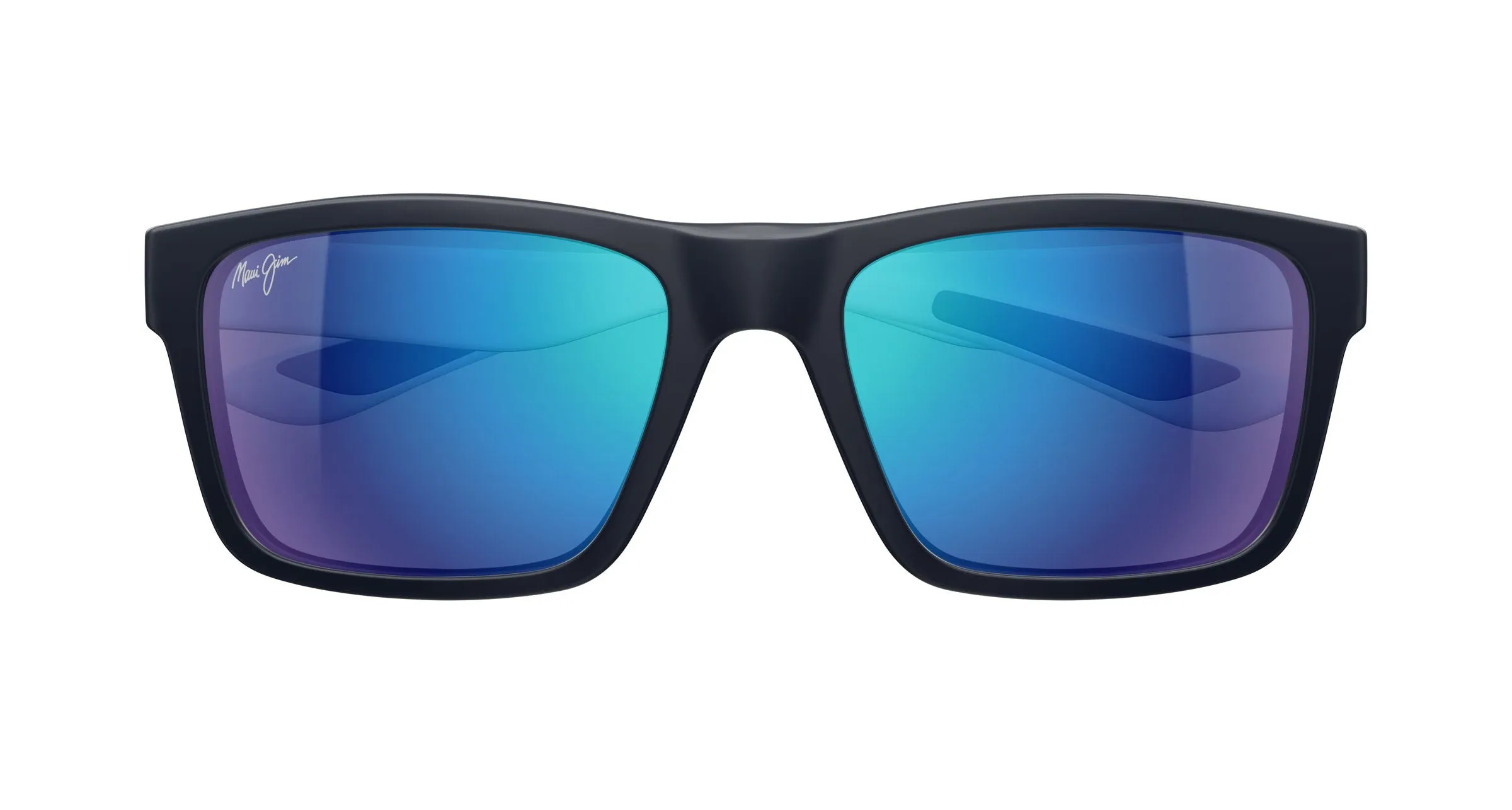 Maui Jim MJ0897S 002 Occhiali da sole Iniettato Blu Blu Squadrata - immagine 2