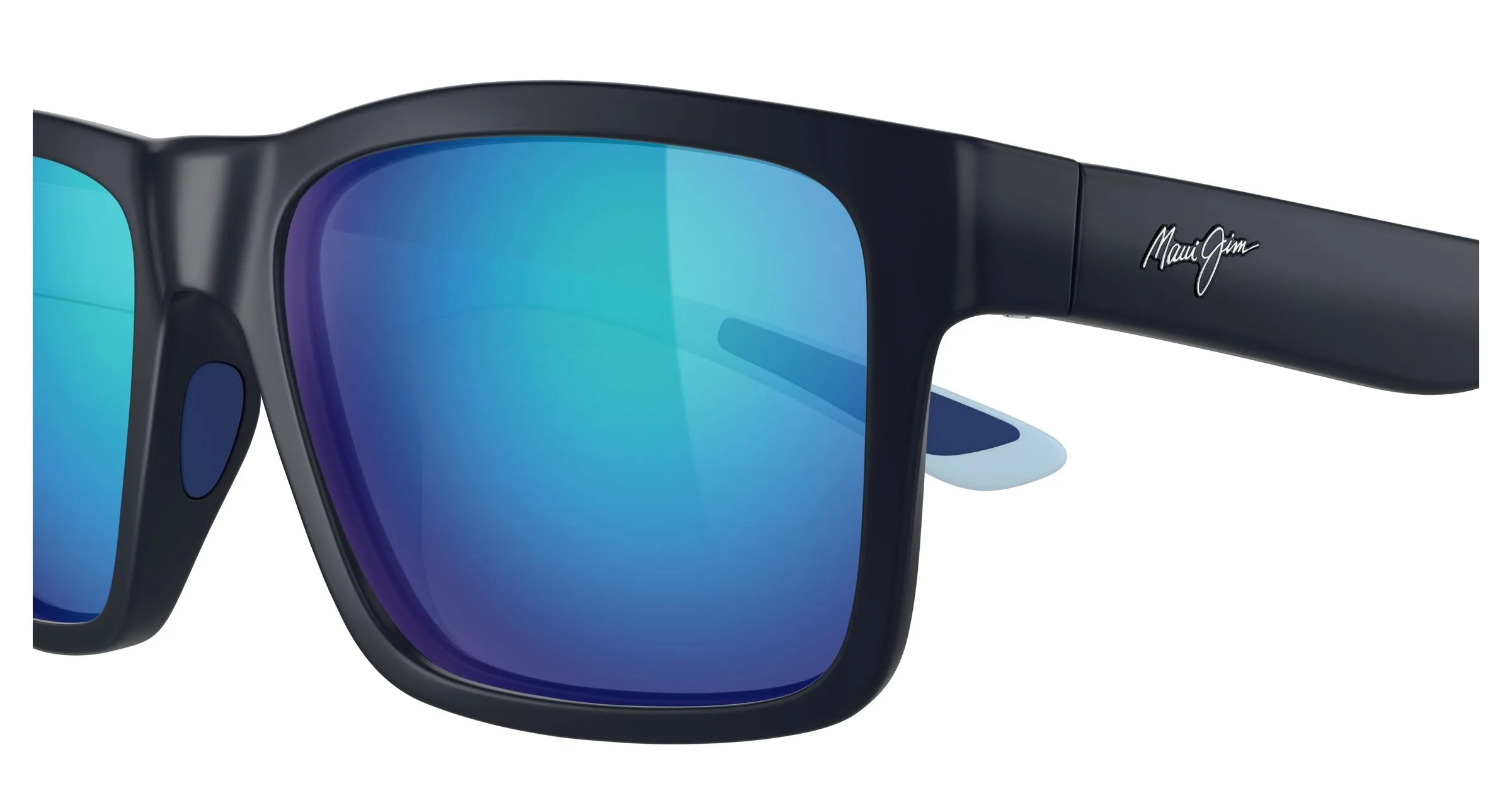 Maui Jim MJ0897S 002 Occhiali da sole Iniettato Blu Blu Squadrata - immagine 3