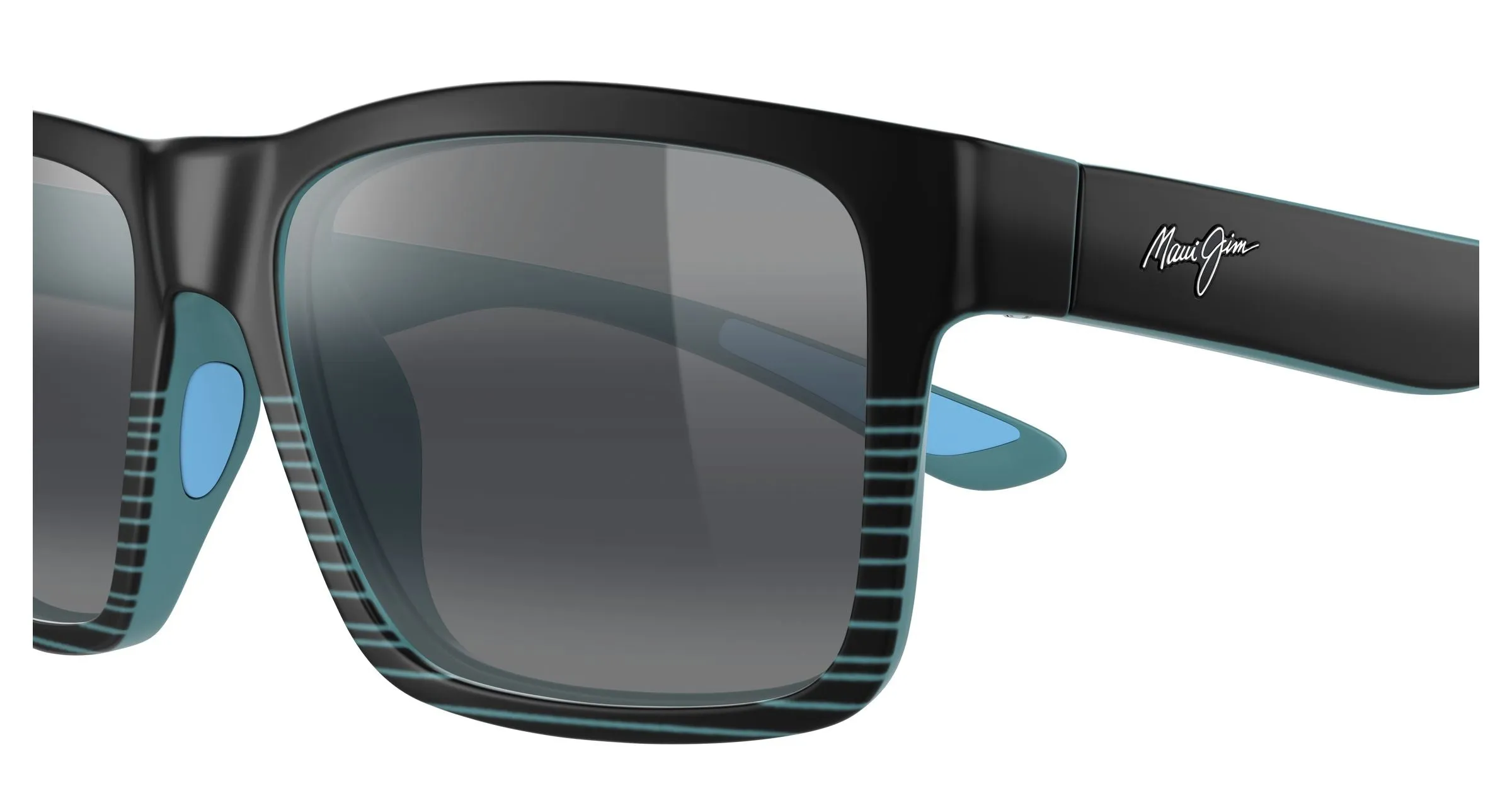 Maui Jim MJ0897S 001 Occhiali da sole Iniettato Nero Grigio Squadrata - immagine 3