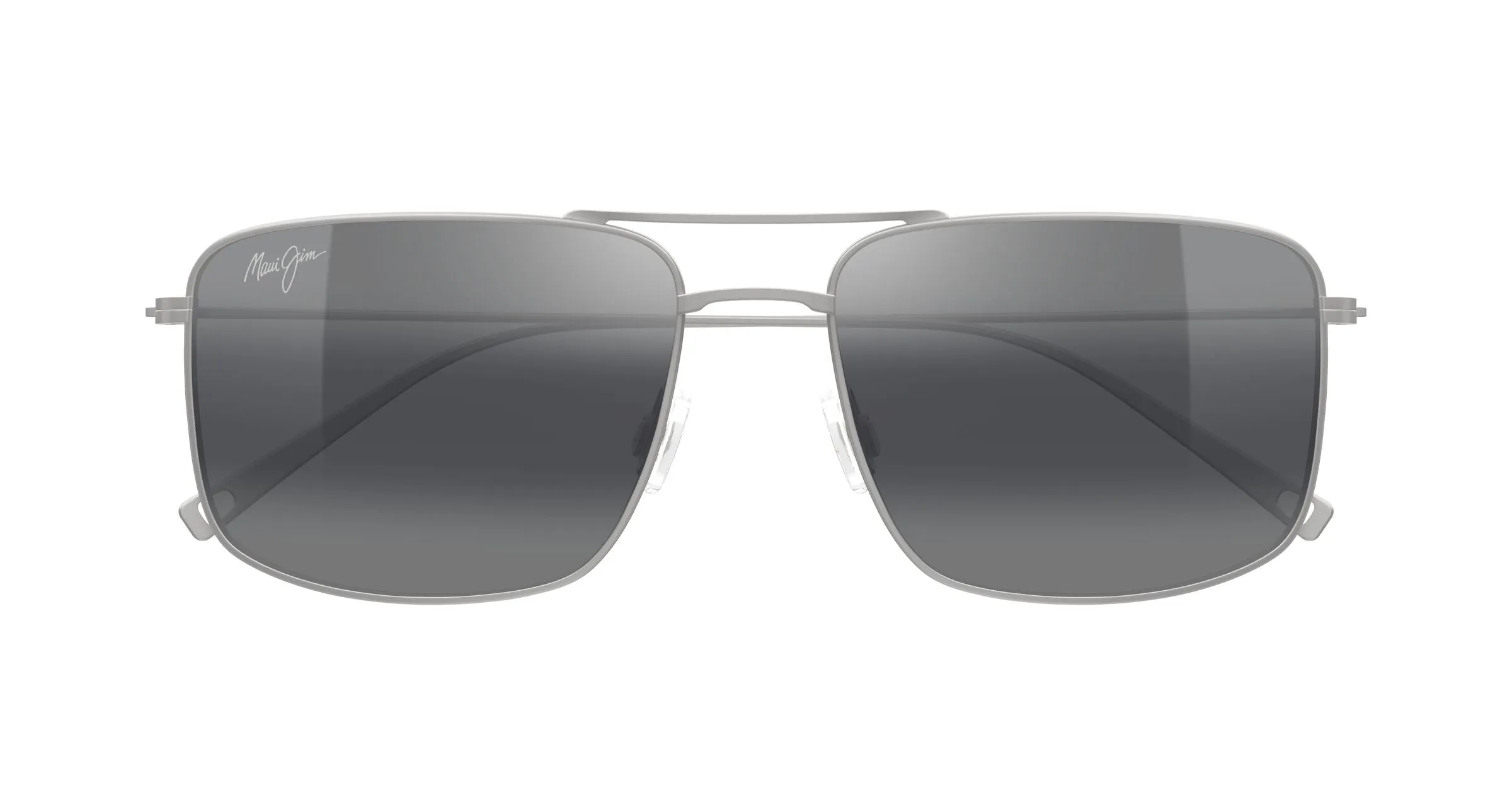 Maui Jim MJ0886S 001 Occhiali da sole Titanio Argento Grigio Squadrata - immagine 2