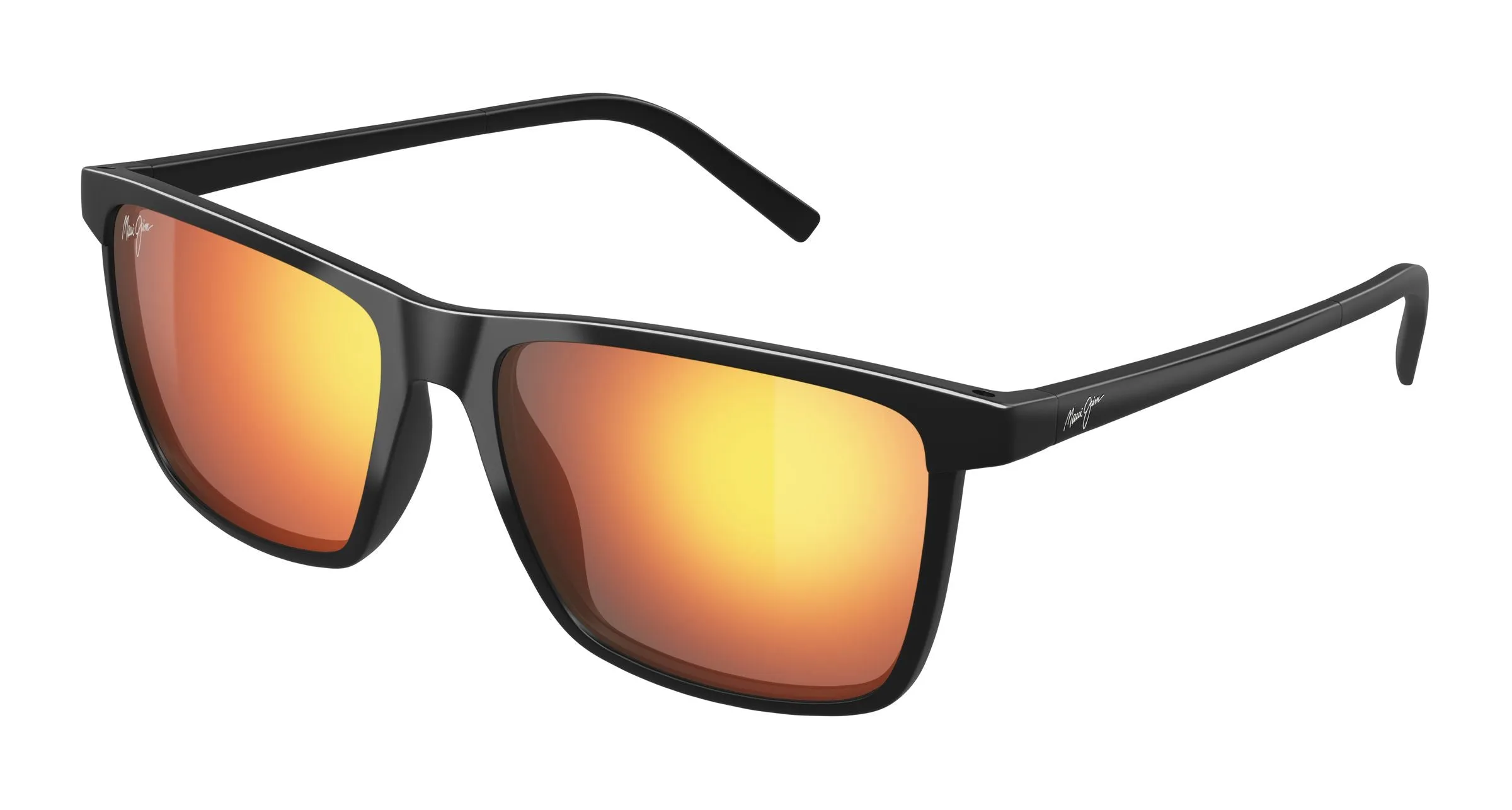 Maui Jim MJ0875S 004 Occhiali da sole Iniettato Nero Rosso Squadrata - immagine 1