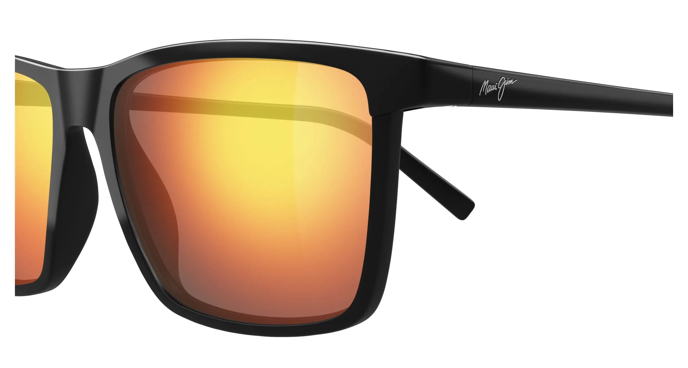 Maui Jim MJ0875S 004 Occhiali da sole Iniettato Nero Rosso Squadrata - immagine 3