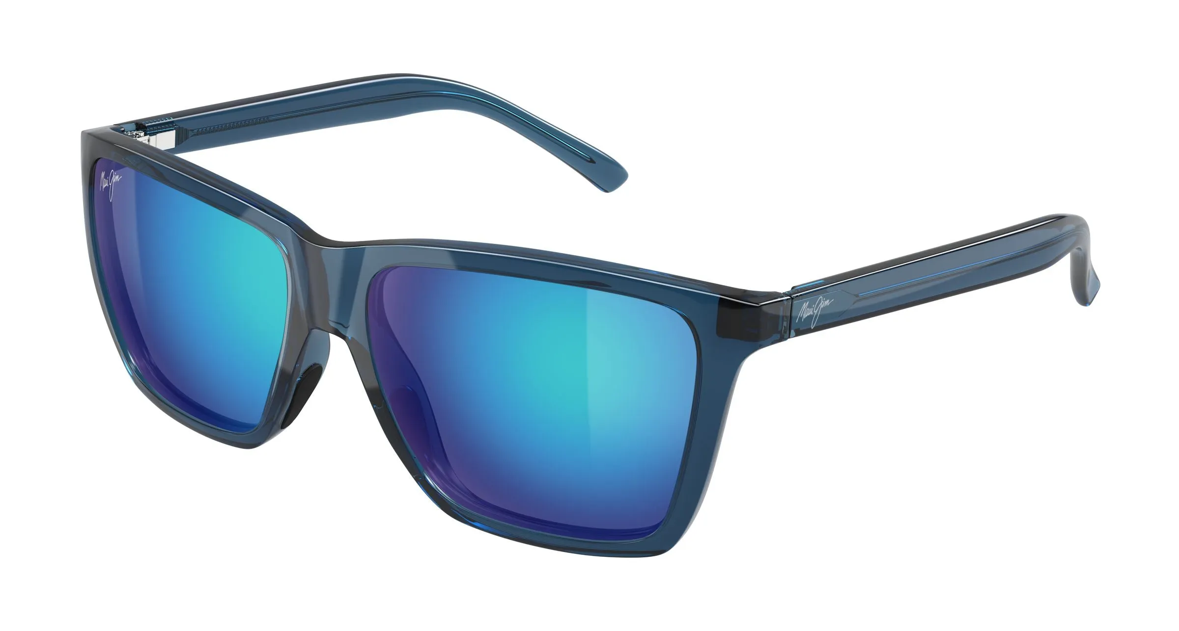 Maui Jim MJ0864S 004 Occhiali da sole Iniettato Blu Blu Squadrata - immagine 1