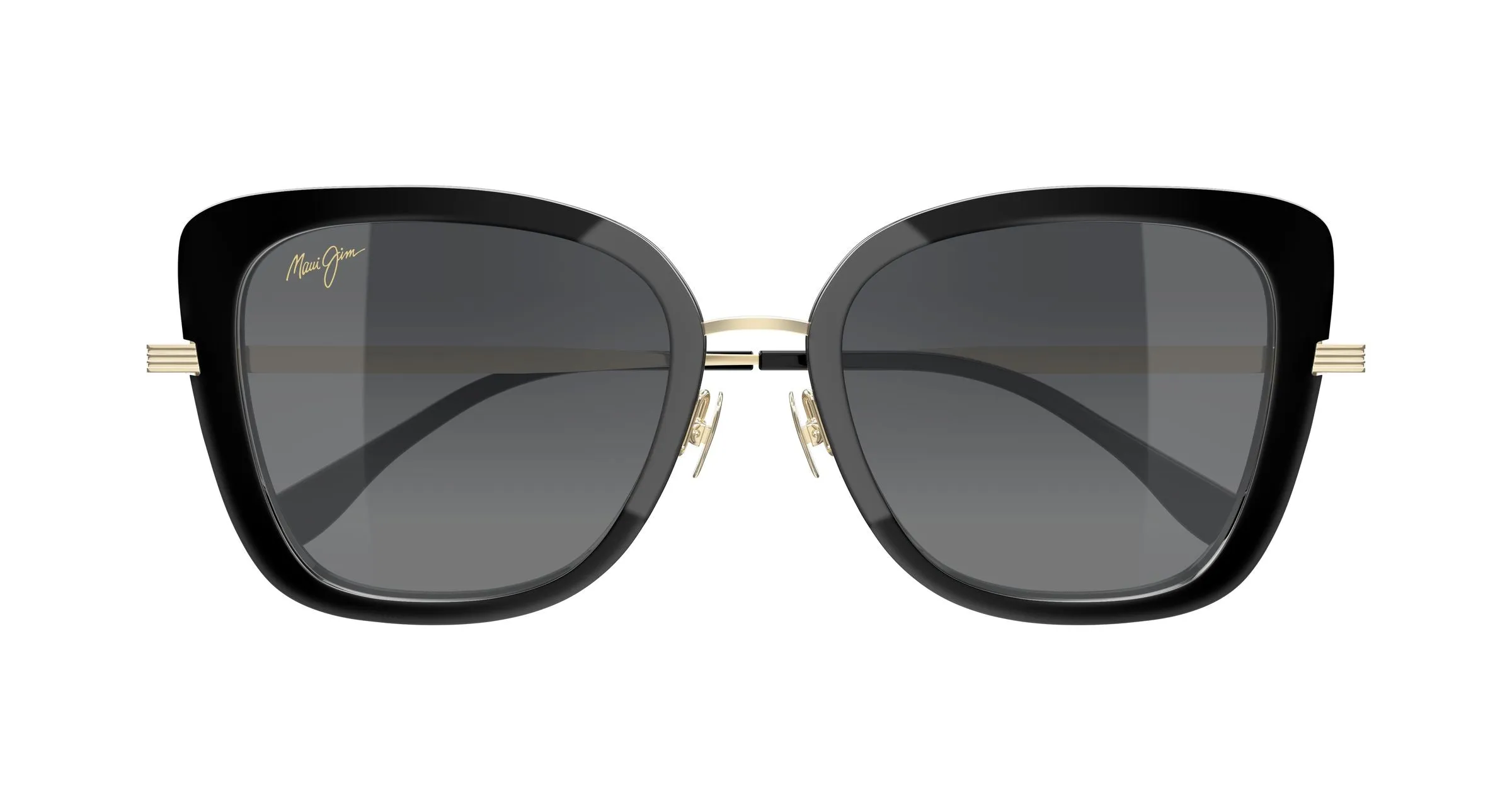 Maui Jim MJ0843S 001 Occhiali da sole Acetato Nero Grigio Farfalla - immagine 2