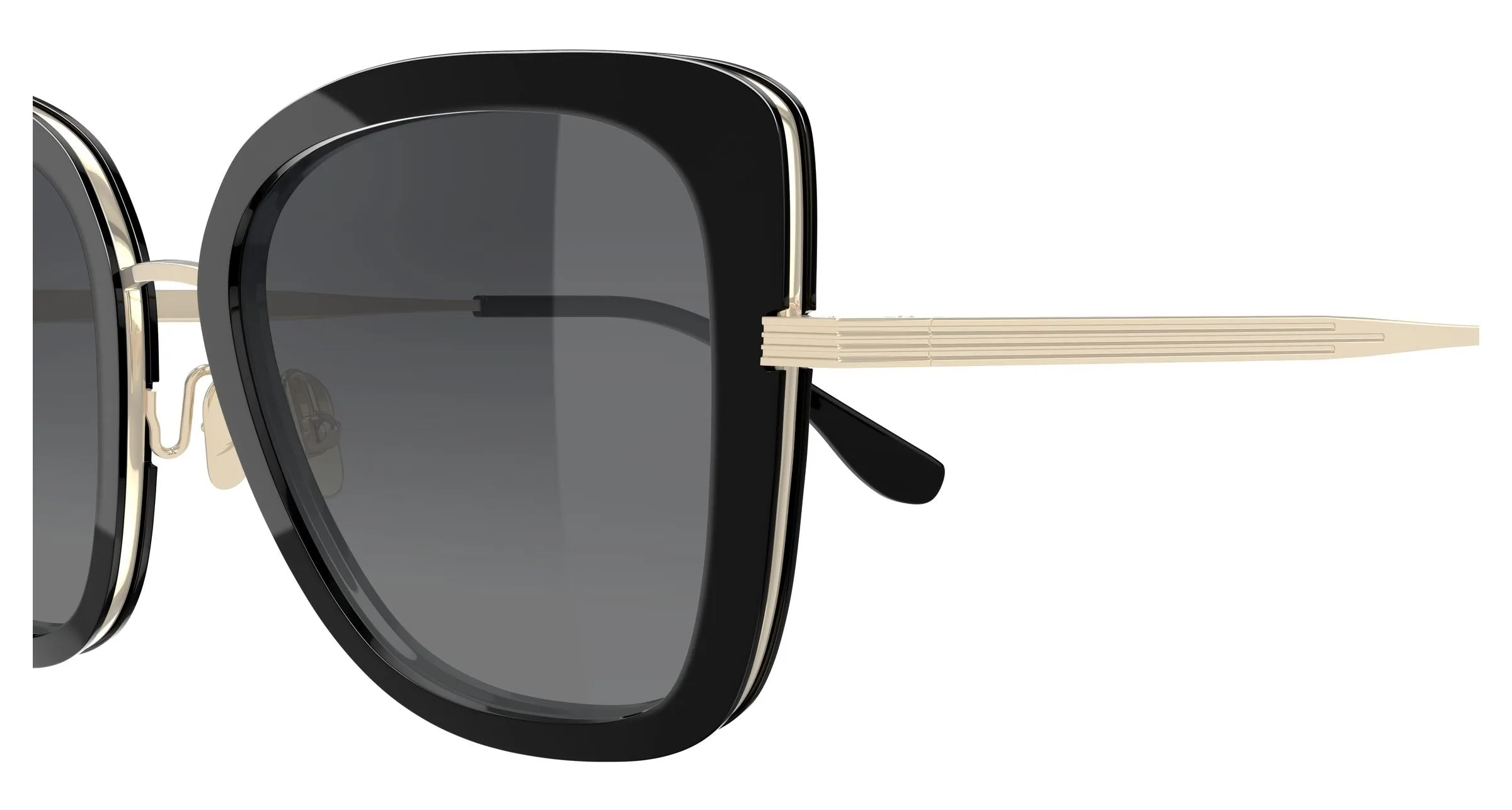 Maui Jim MJ0843S 001 Occhiali da sole Acetato Nero Grigio Farfalla - immagine 3