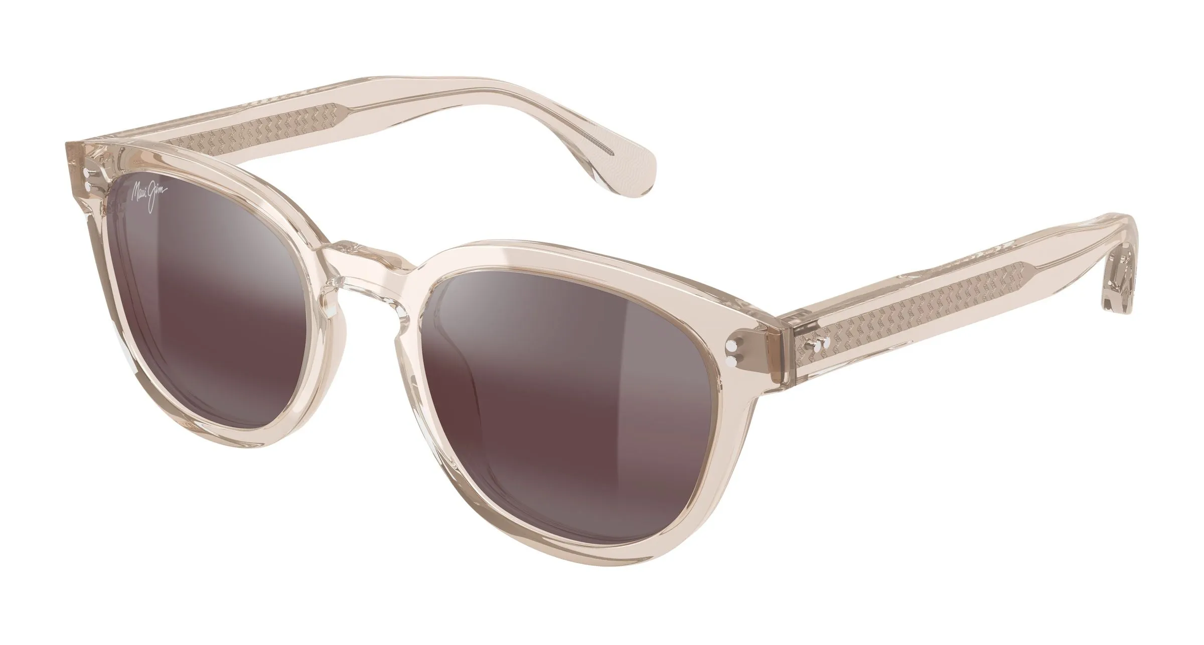 Maui Jim MJ0842S 004 Occhiali da sole Acetato Rosa Rosa Rotonda - immagine 1