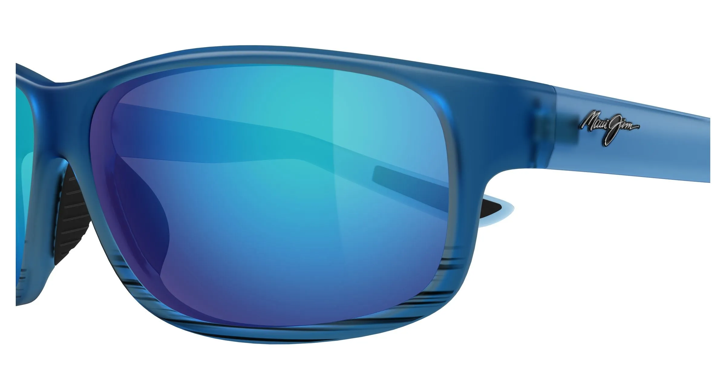 Maui Jim MJ0840S 002 Occhiali da sole Iniettato Blu Blu Squadrata - immagine 3