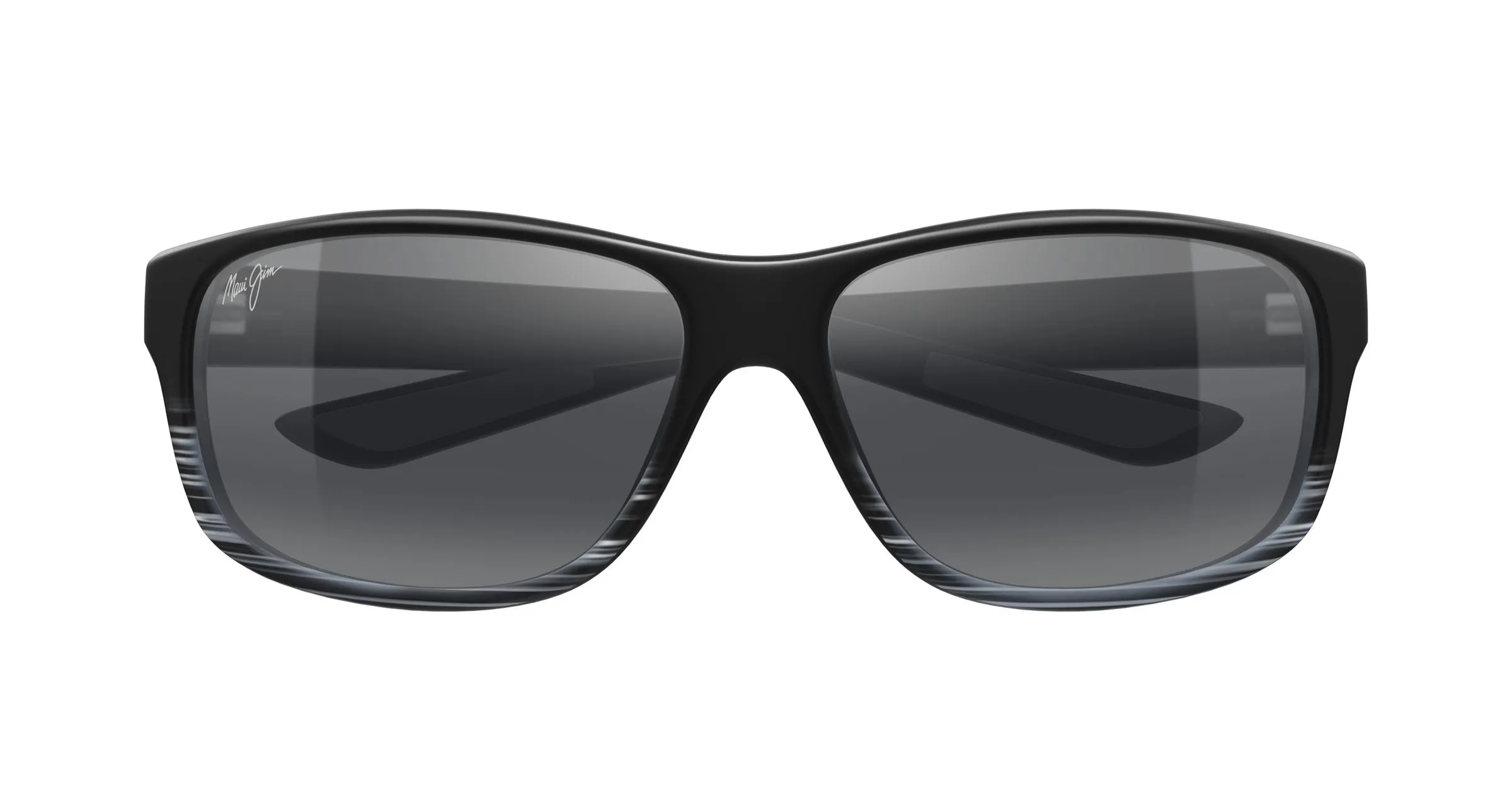 Maui Jim MJ0840S 001 Occhiali da sole Iniettato Nero Grigio Squadrata - immagine 2