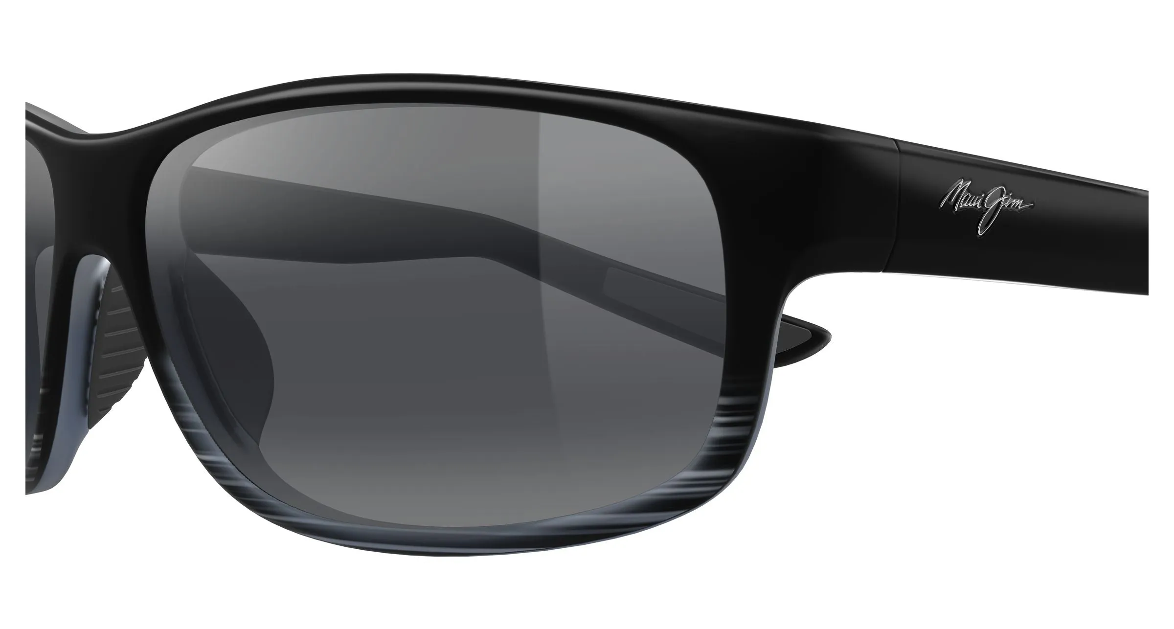 Maui Jim MJ0840S 001 Occhiali da sole Iniettato Nero Grigio Squadrata - immagine 3