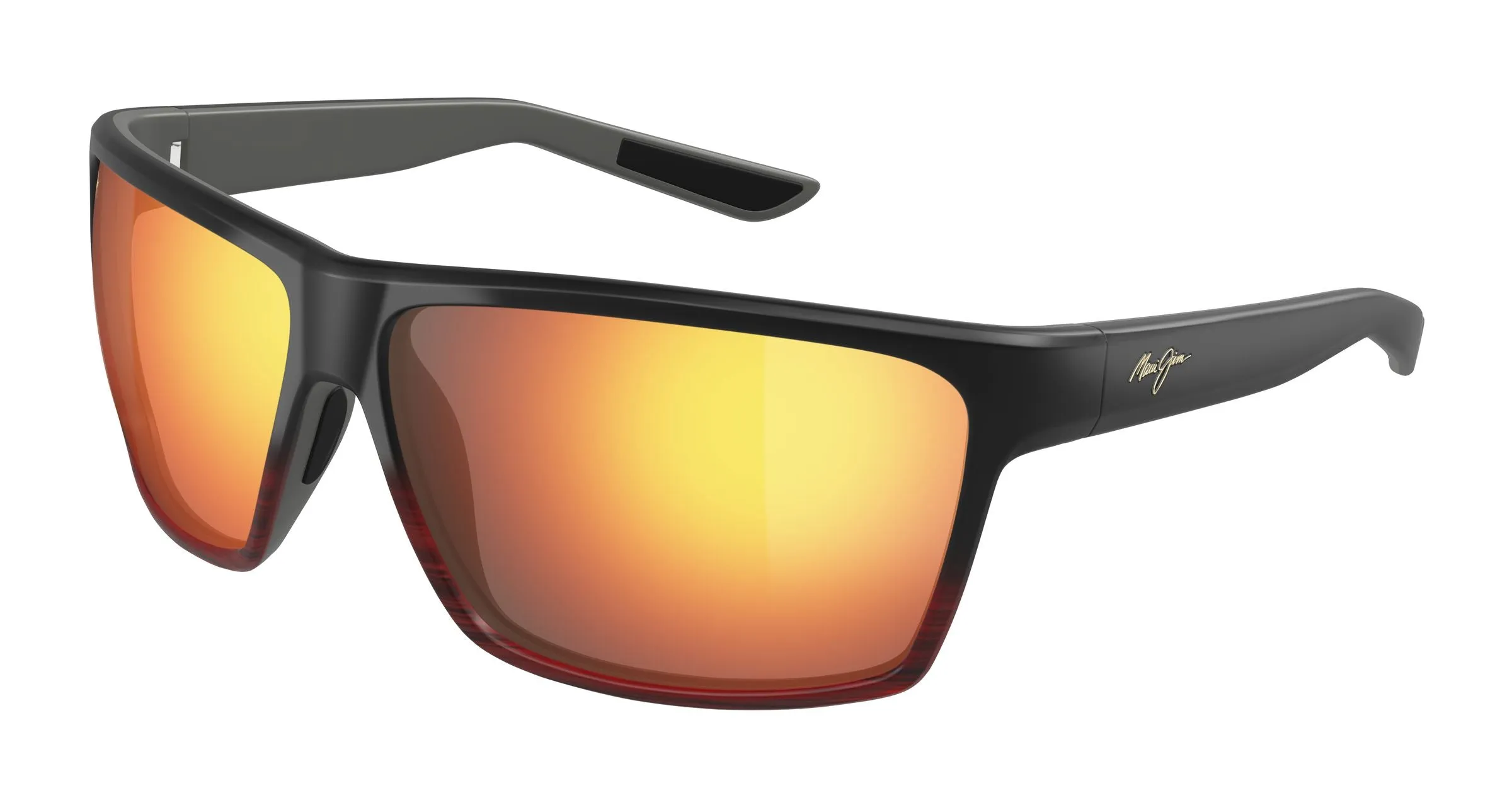 Maui Jim MJ0839S 003 Occhiali da sole Iniettato Nero Rosso Squadrata - immagine 1