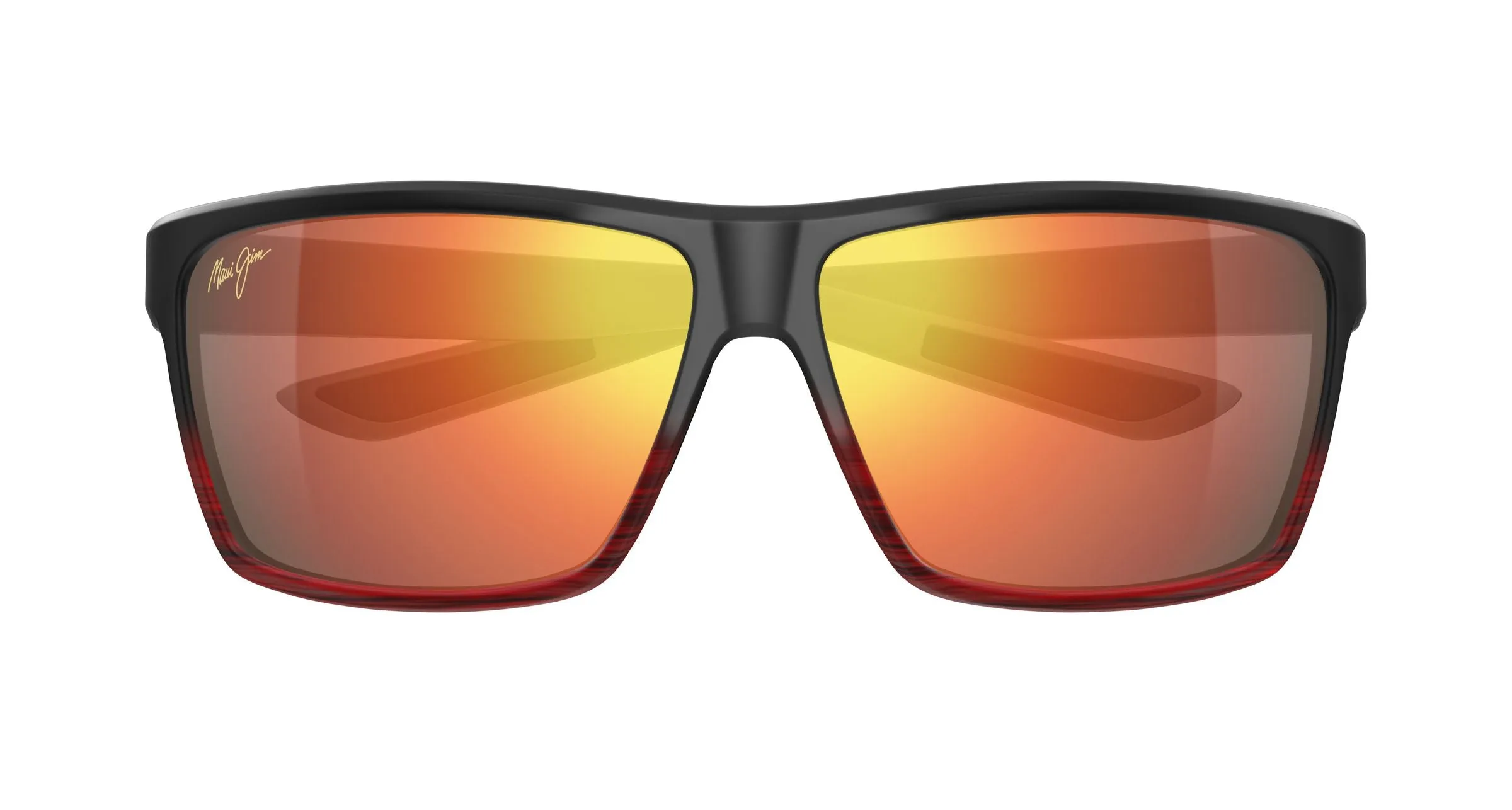 Maui Jim MJ0839S 003 Occhiali da sole Iniettato Nero Rosso Squadrata - immagine 2
