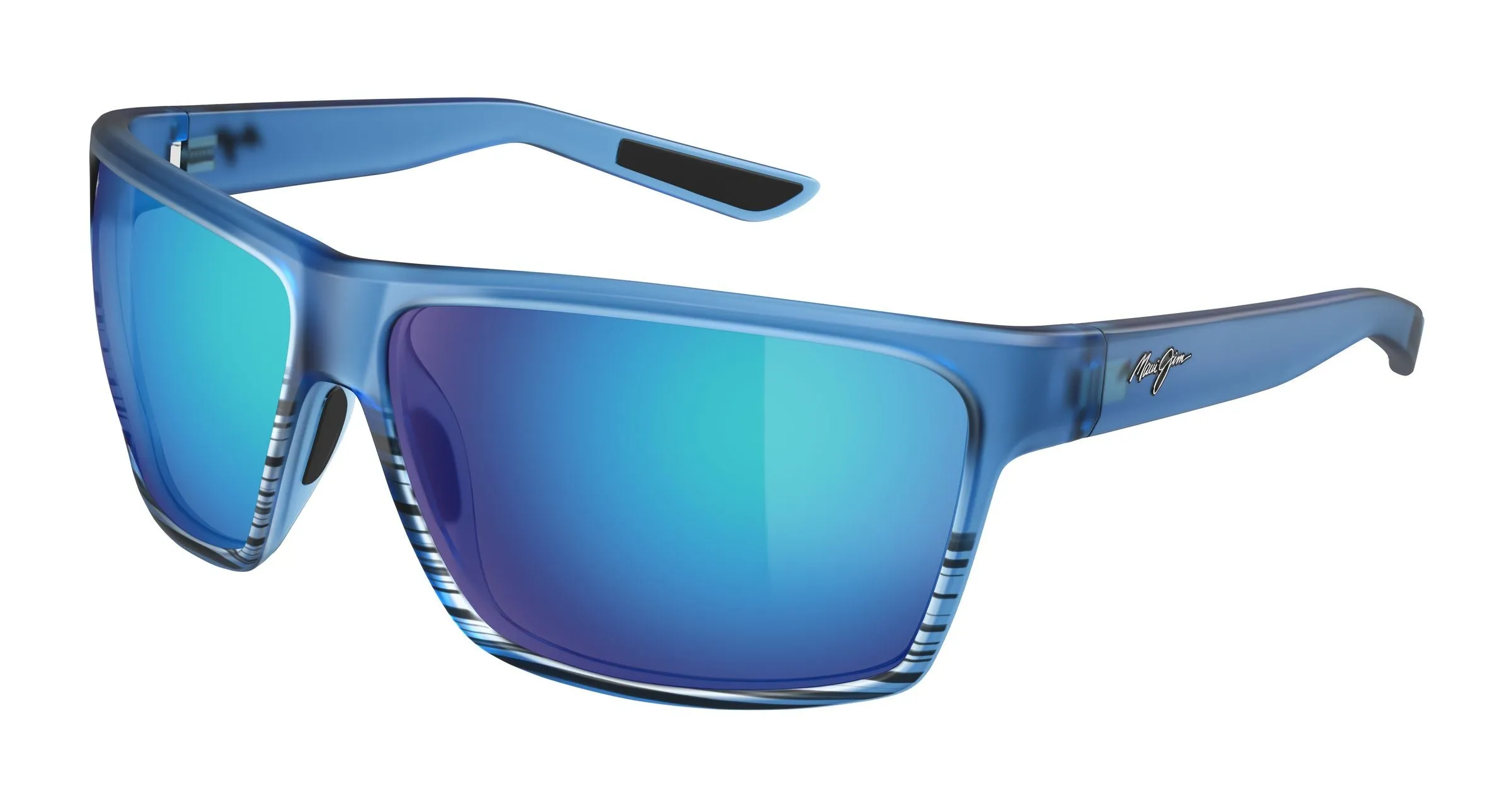 Maui Jim MJ0839S 002 Occhiali da sole Iniettato Blu Blu Squadrata - immagine 1