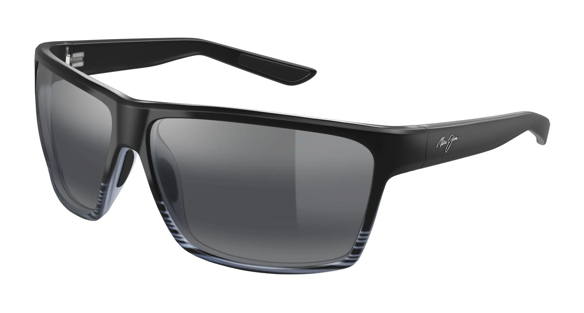 Maui Jim MJ0839S 001 Occhiali da sole Iniettato Nero Grigio Squadrata - immagine 1