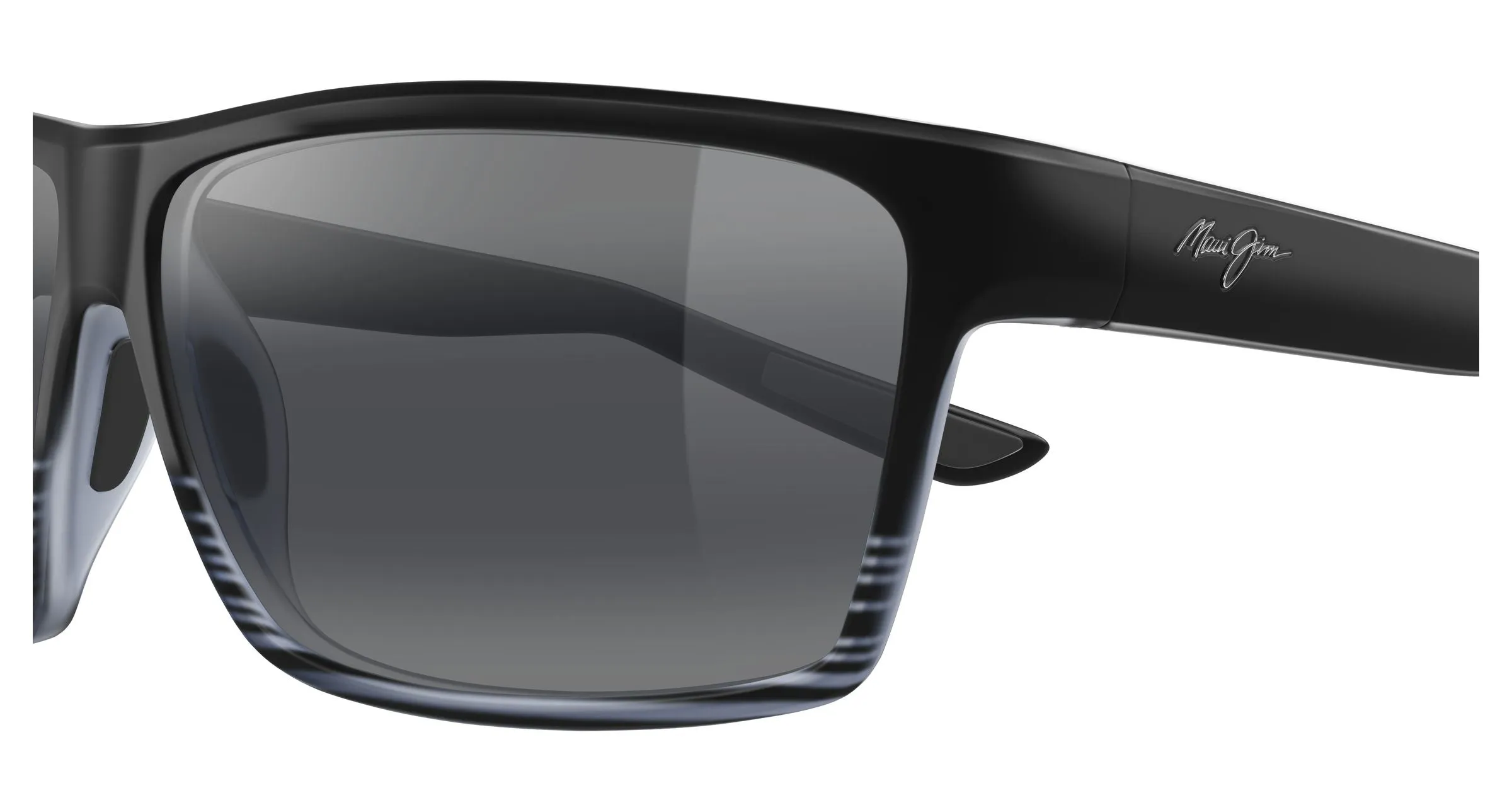 Maui Jim MJ0839S 001 Occhiali da sole Iniettato Nero Grigio Squadrata - immagine 3