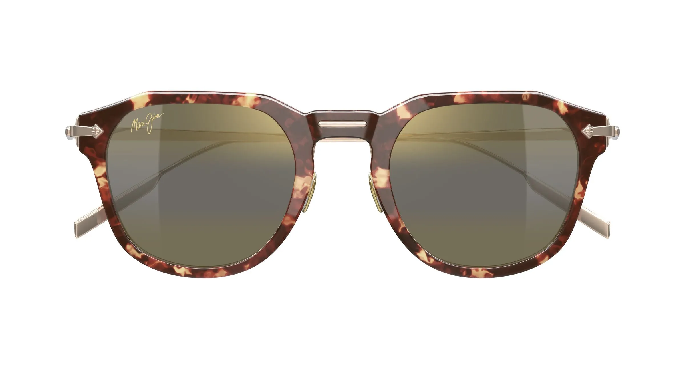 Maui Jim MJ0837S 003 Occhiali da sole Iniettato Havana Bronzo Rotonda - immagine 2