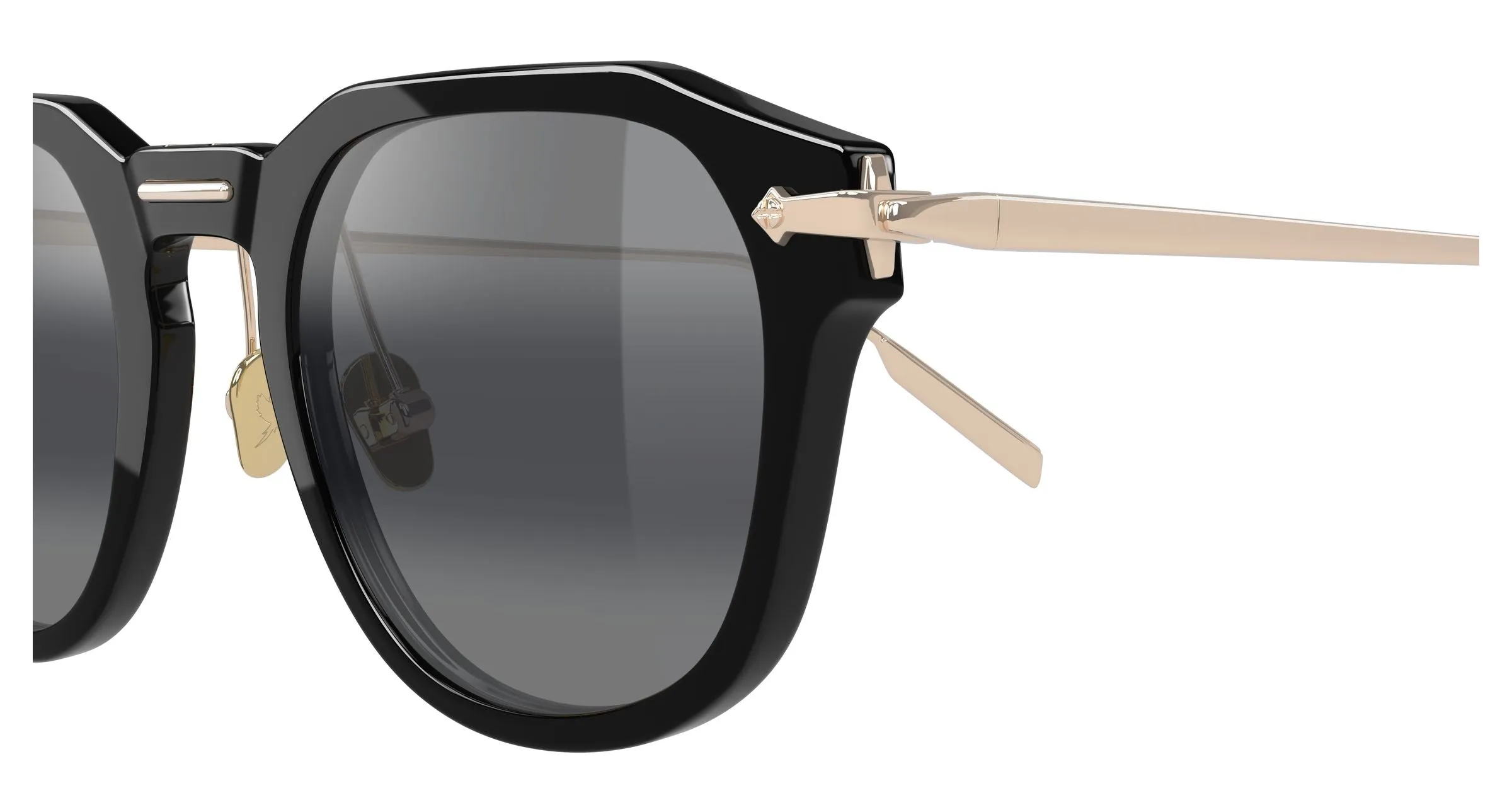 Maui Jim MJ0837S 001 Occhiali da sole Iniettato Nero Grigio Rotonda - immagine 3