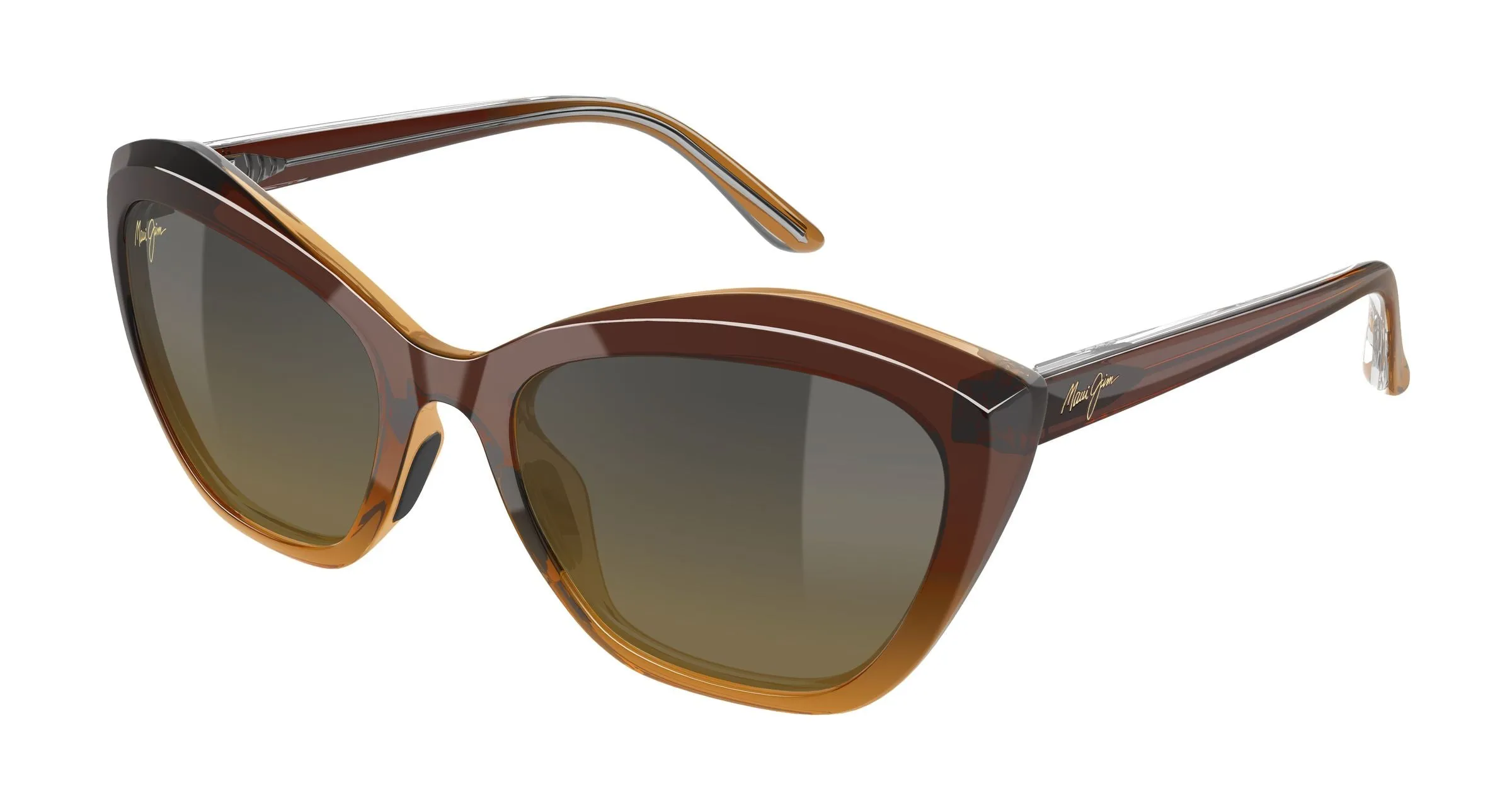 Maui Jim MJ0827S 002 Occhiali da sole Iniettato Marrone Bronzo Cat Eye - immagine 1