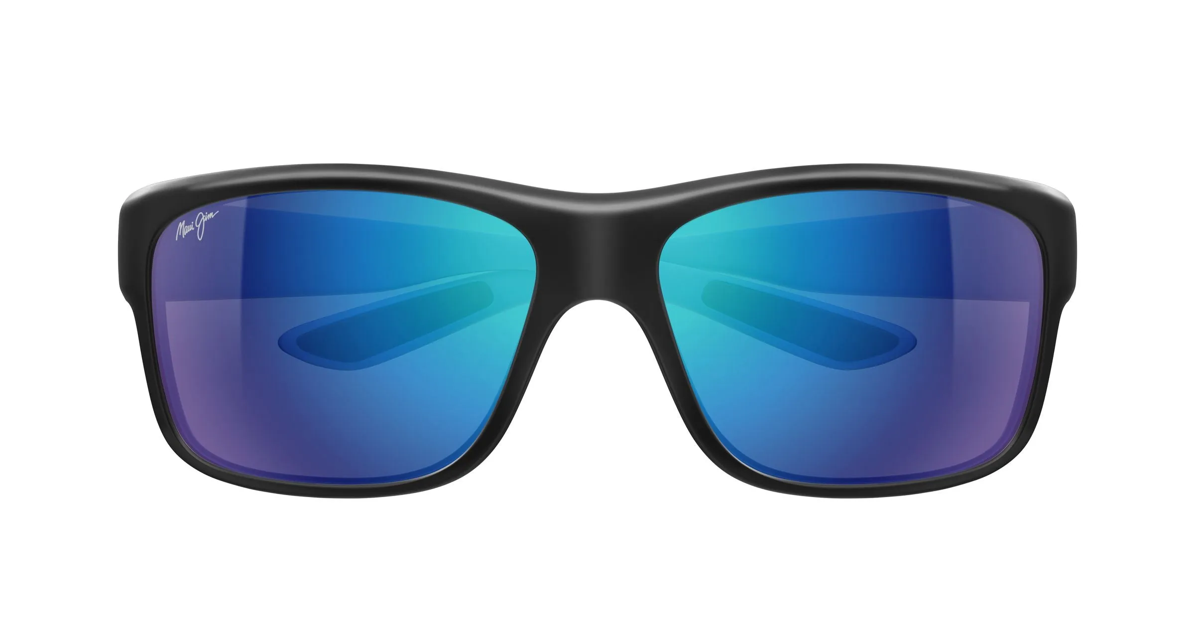 Maui Jim MJ0815S 004 Occhiali da sole Iniettato Nero Blu Squadrata - immagine 2