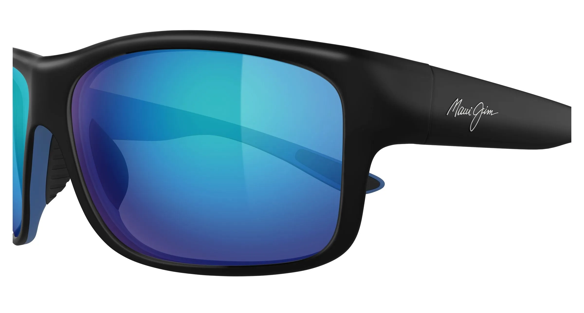 Maui Jim MJ0815S 004 Occhiali da sole Iniettato Nero Blu Squadrata - immagine 3