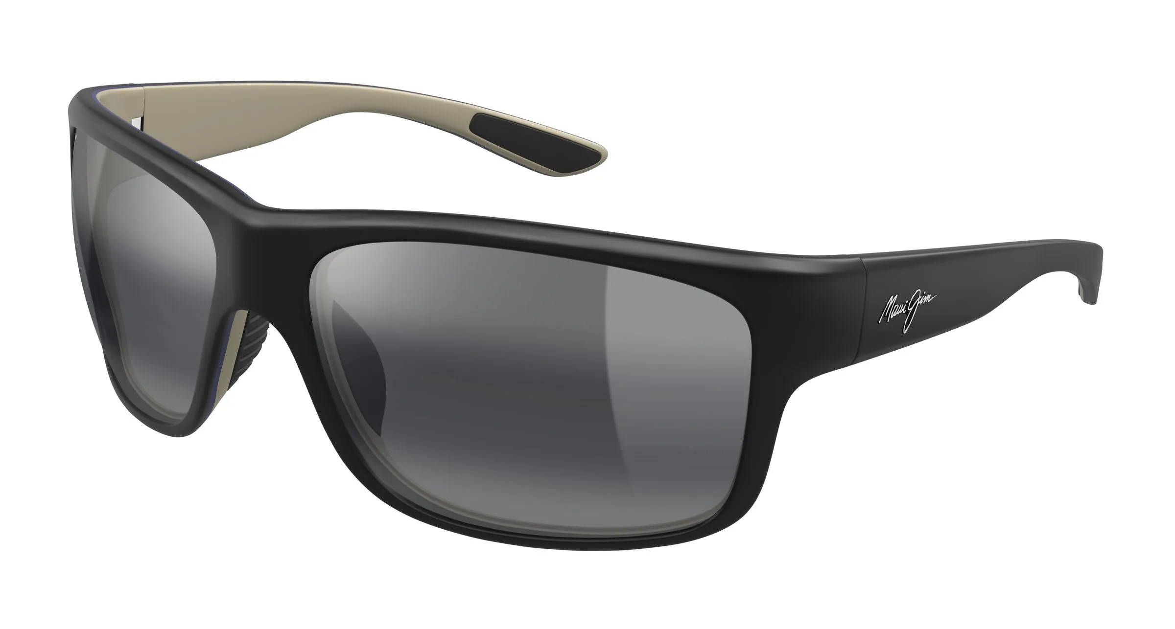 Maui Jim MJ0815S 001 Occhiali da sole Iniettato Nero Grigio Squadrata - immagine 1