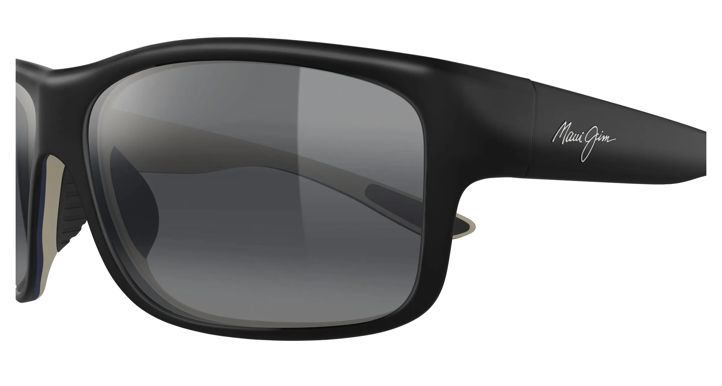 Maui Jim MJ0815S 001 Occhiali da sole Iniettato Nero Grigio Squadrata - immagine 3