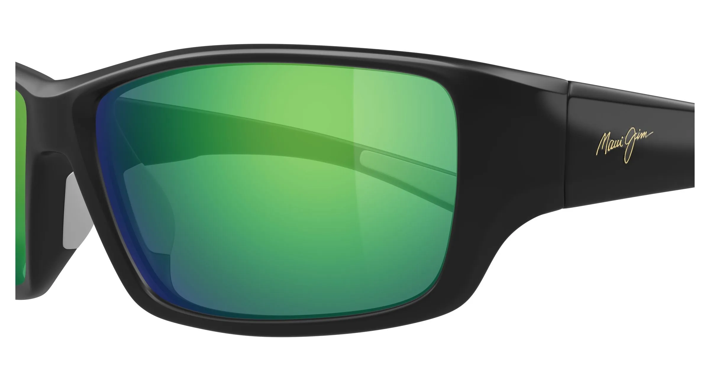 Maui Jim MJ0810S 003 Occhiali da sole Iniettato Nero Verde Squadrata - immagine 3