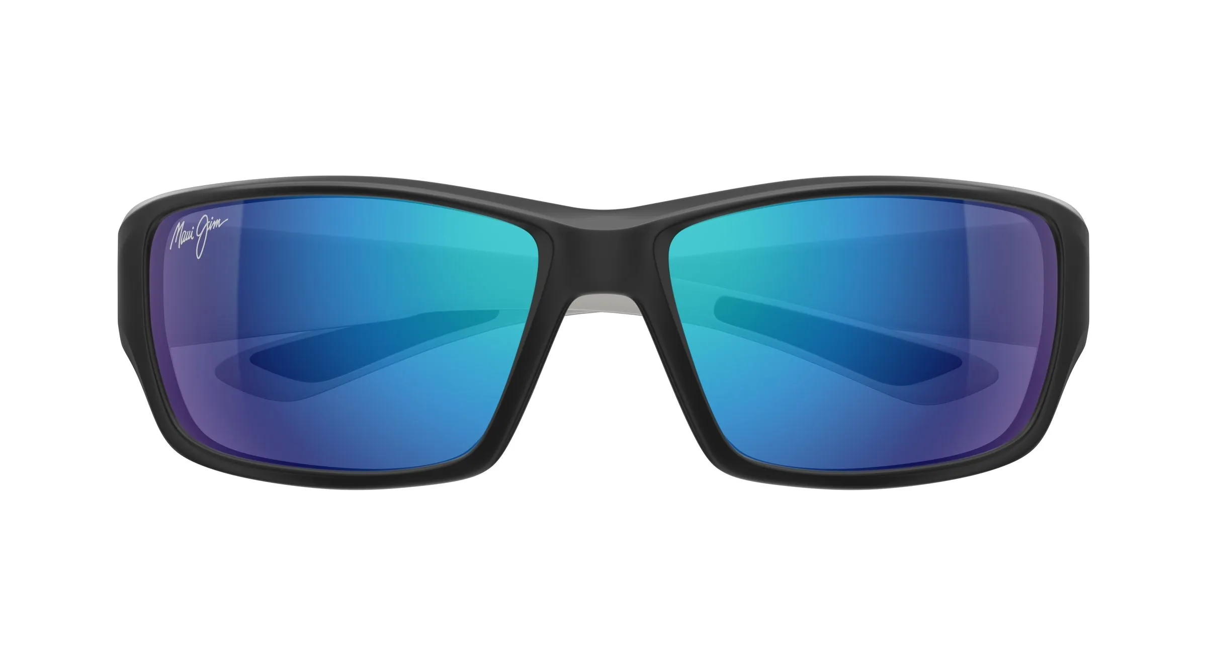 Maui Jim MJ0810S 002 Occhiali da sole Iniettato Nero Blu Squadrata - immagine 2