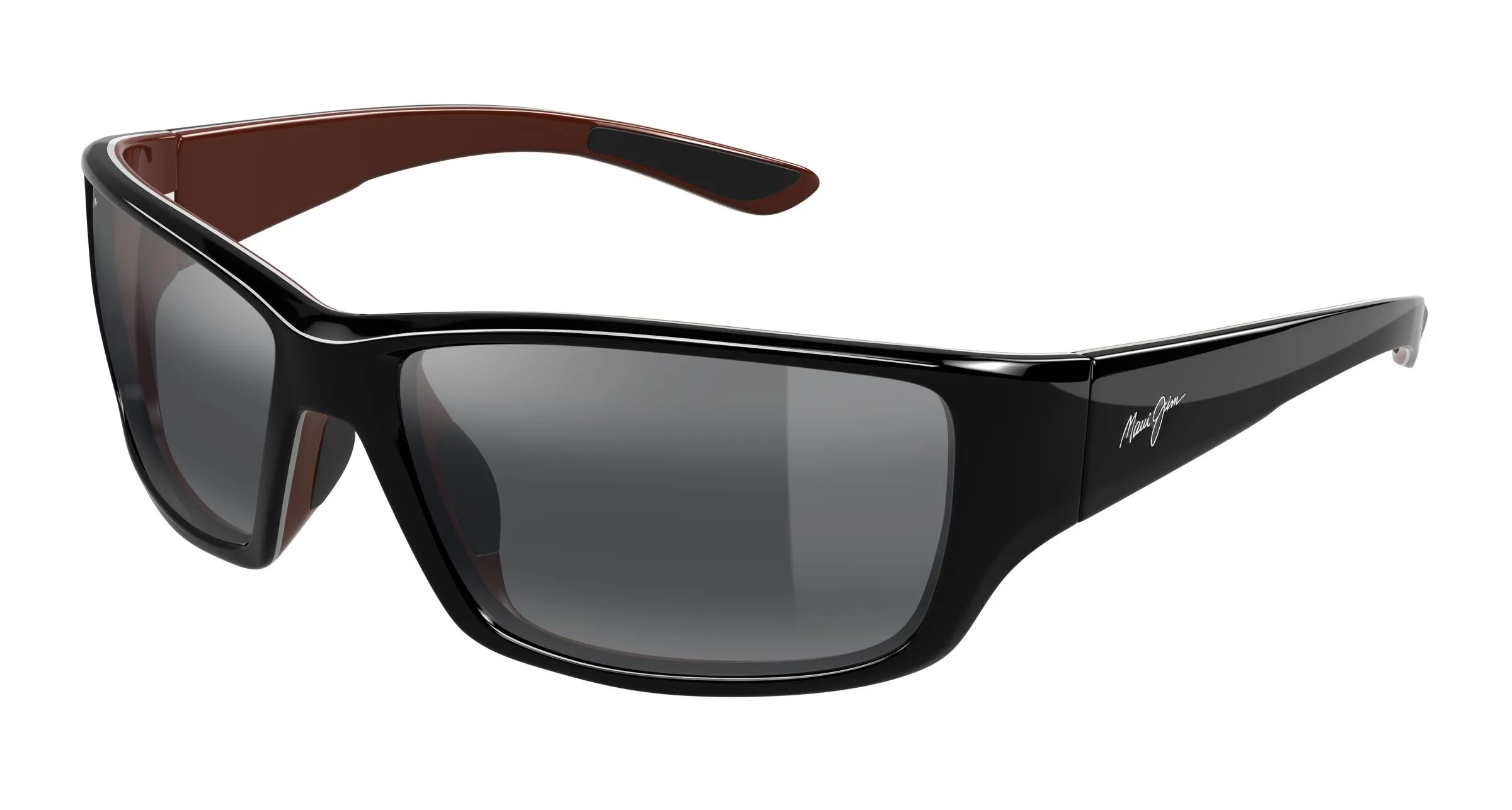 Maui Jim MJ0810S 001 Occhiali da sole Iniettato Nero Grigio Squadrata - immagine 1