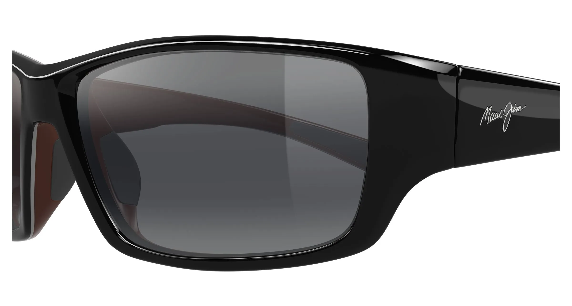 Maui Jim MJ0810S 001 Occhiali da sole Iniettato Nero Grigio Squadrata - immagine 3