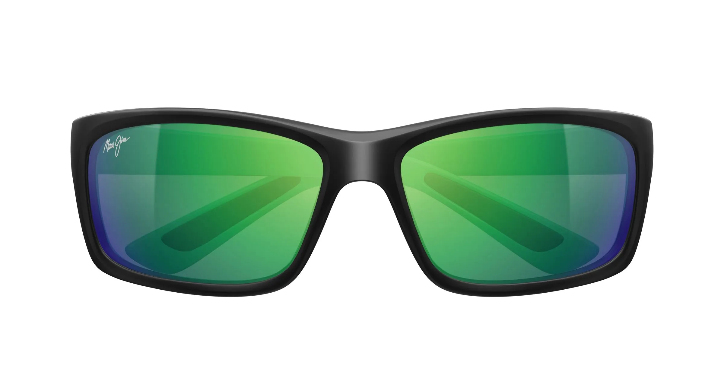 Maui Jim MJ0766S 004 Occhiali da sole Iniettato Nero Verde Squadrata - immagine 2