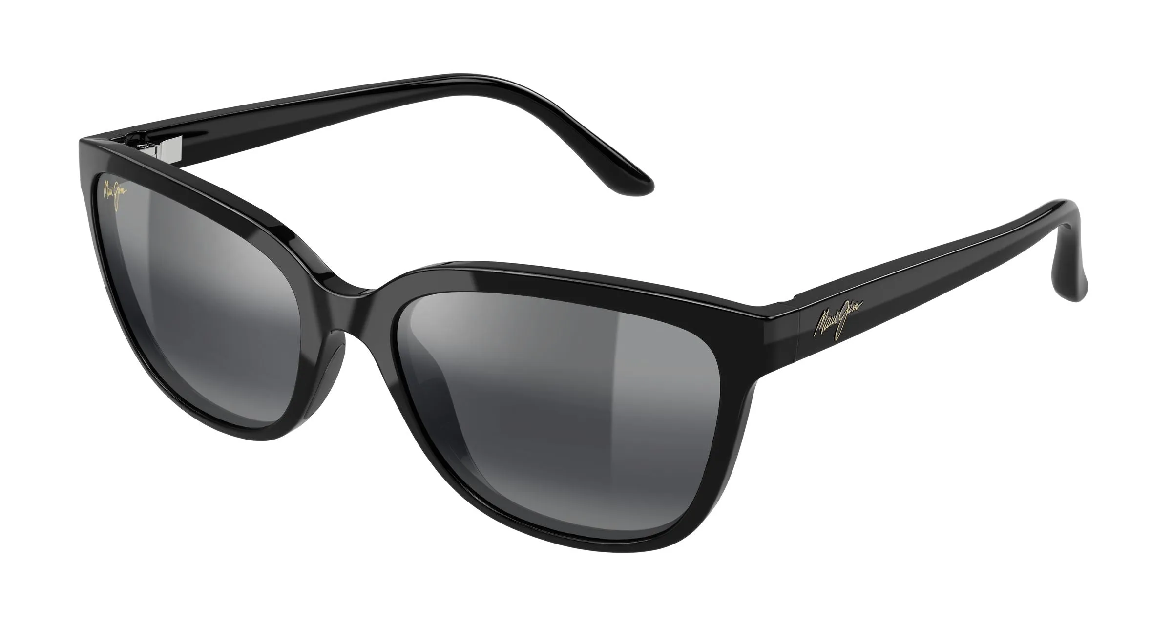 Maui Jim MJ0758S 004 Occhiali da sole Iniettato Nero Grigio Cat Eye - immagine 1