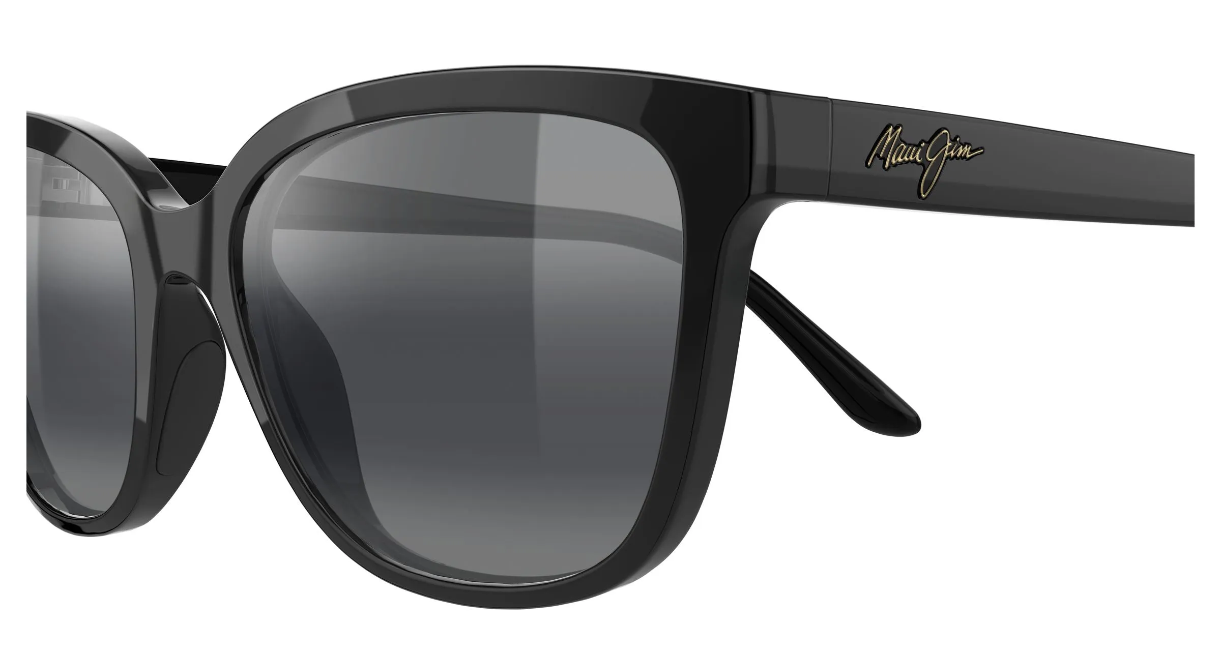 Maui Jim MJ0758S 004 Occhiali da sole Iniettato Nero Grigio Cat Eye - immagine 3