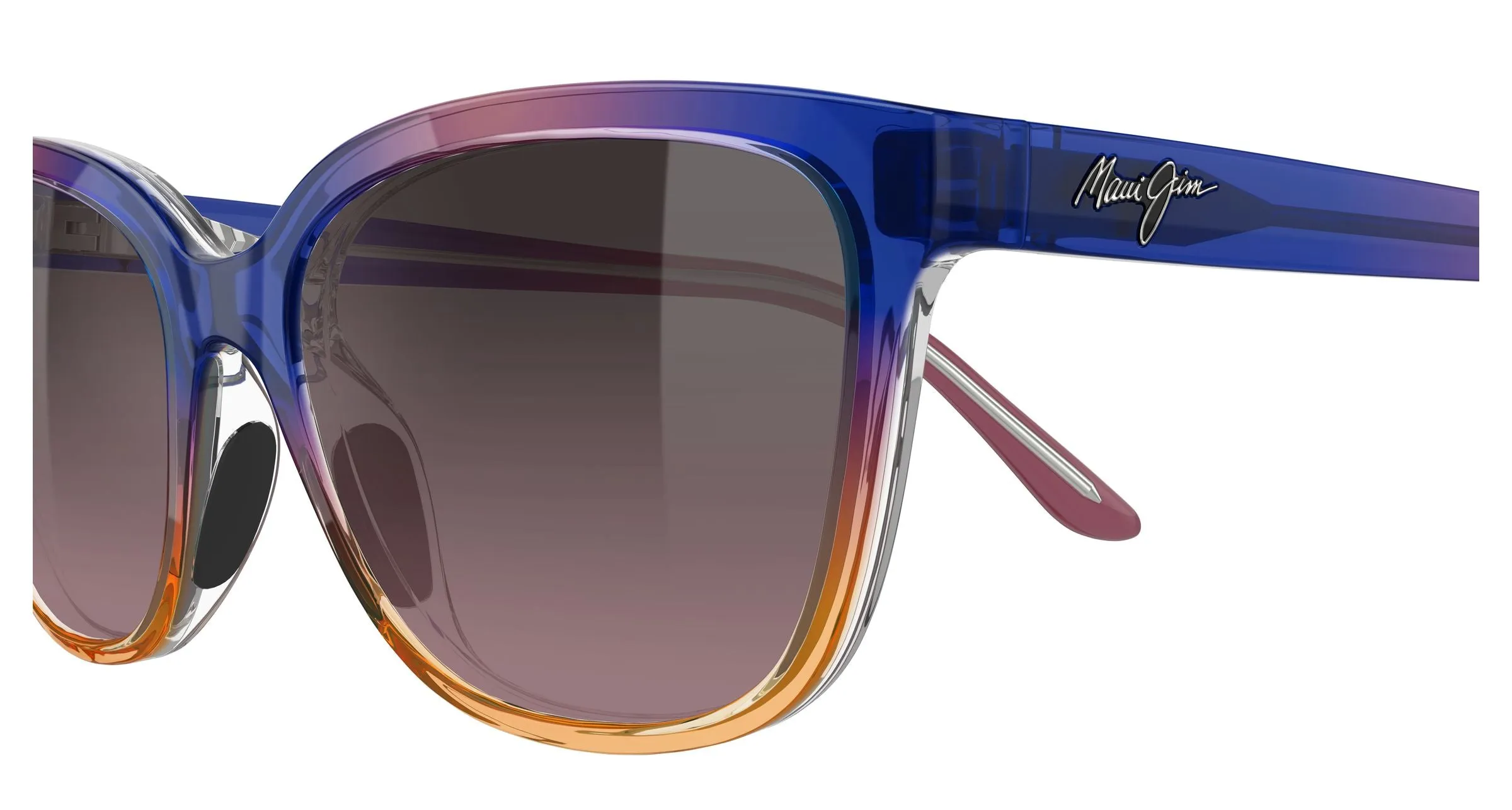 Maui Jim MJ0758S 003 Occhiali da sole Iniettato Multi-colore Rosa Cat Eye - immagine 3