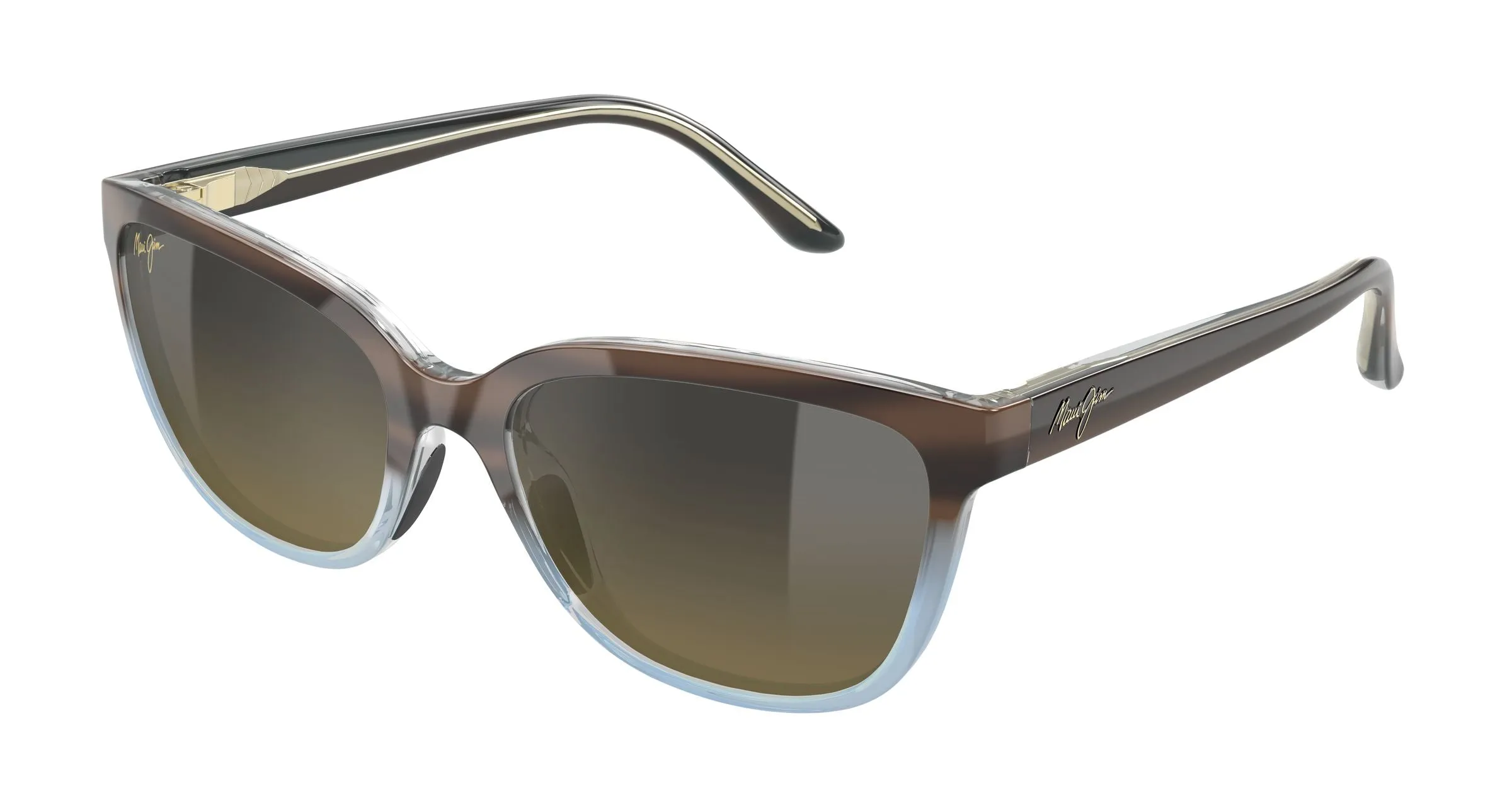 Maui Jim MJ0758S 002 Occhiali da sole Iniettato Havana Bronzo Cat Eye - immagine 1