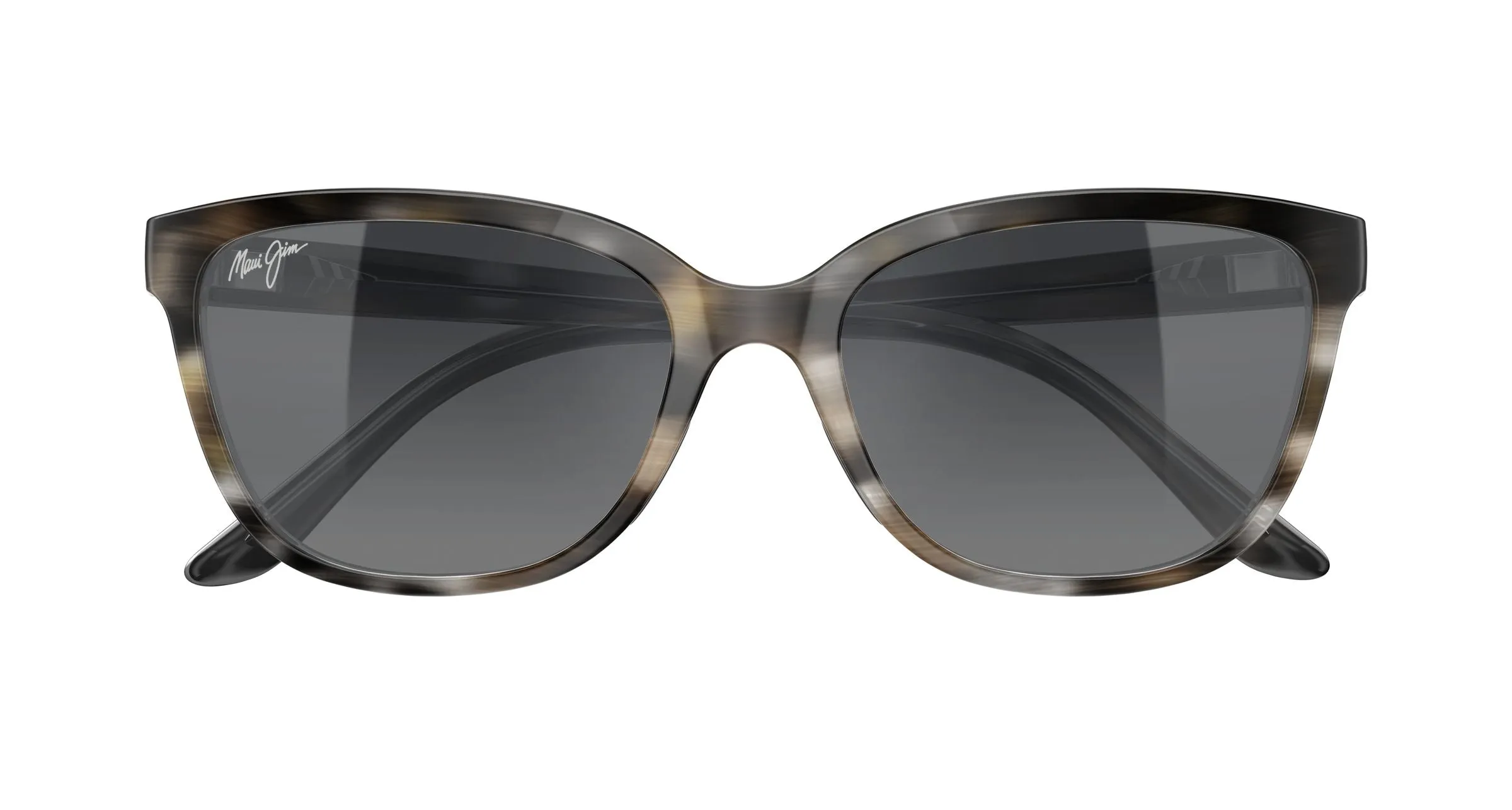 Maui Jim MJ0758S 001 Occhiali da sole Iniettato Havana Grigio Cat Eye - immagine 2