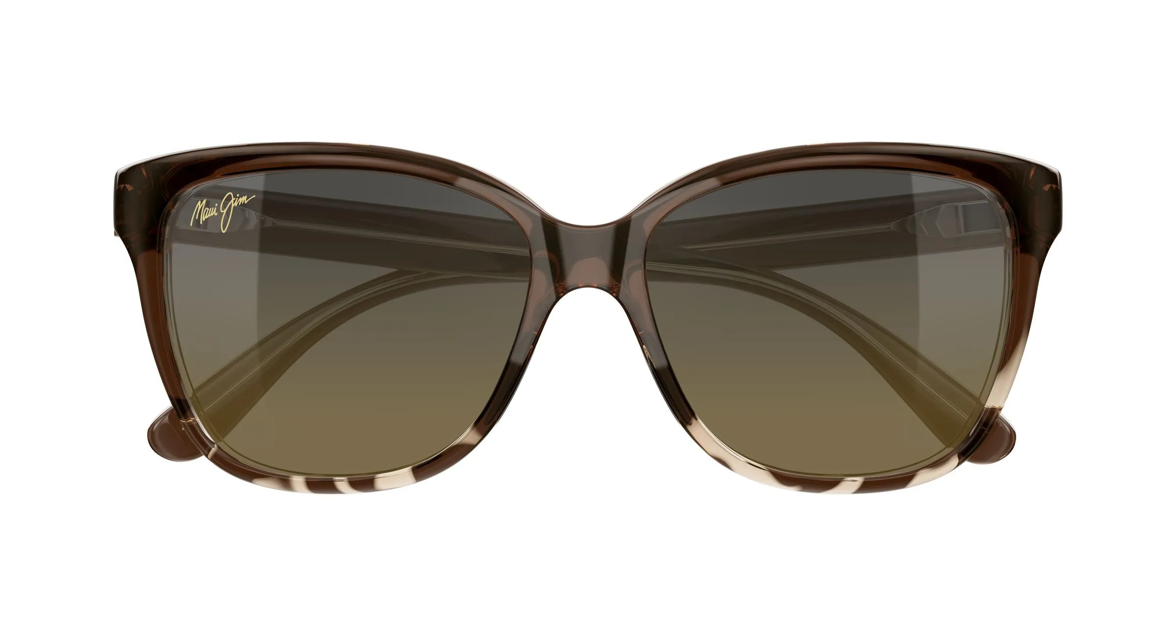 Maui Jim MJ0744S 002 Occhiali da sole Iniettato Marrone Bronzo Cat Eye - immagine 2