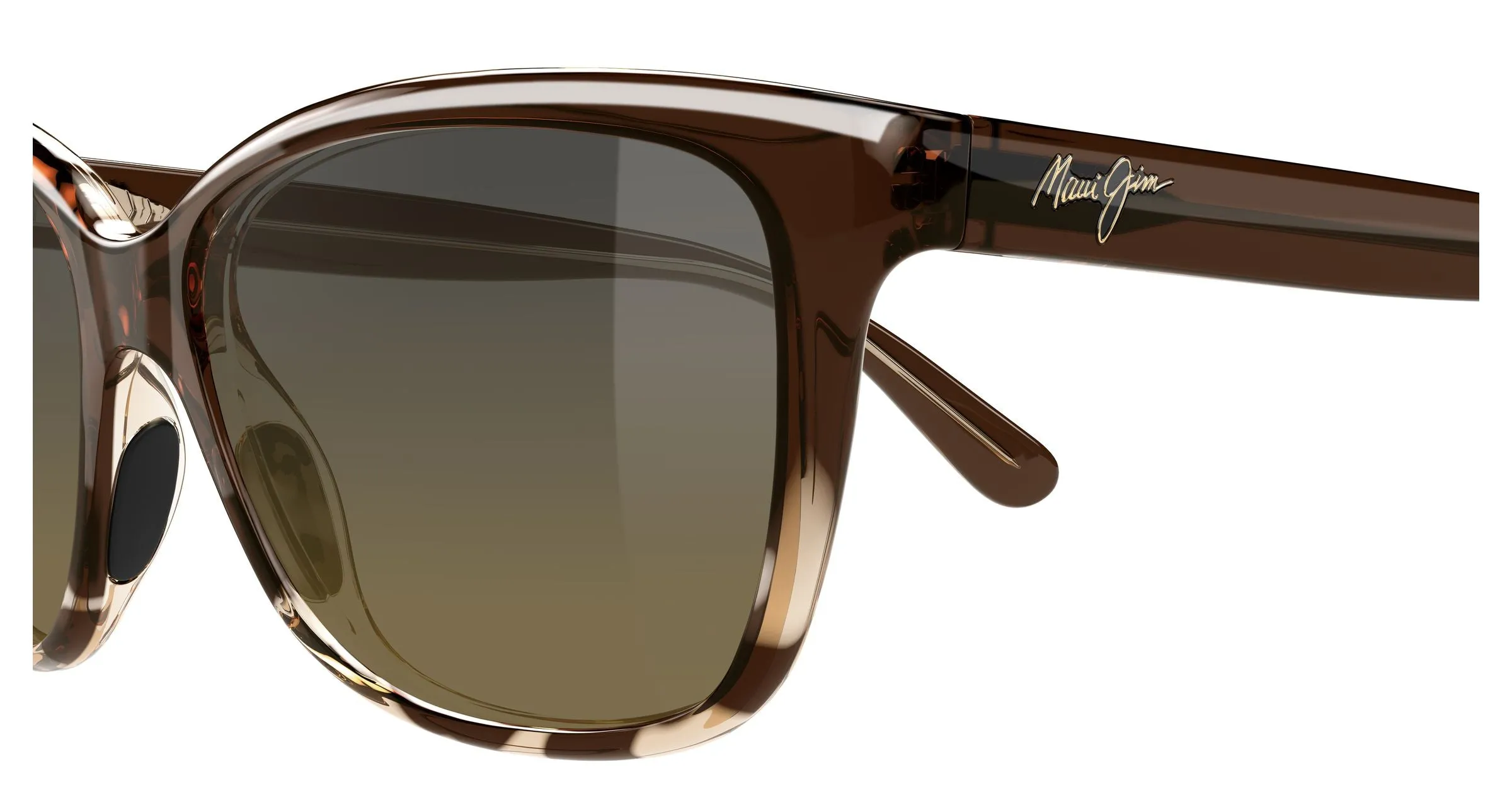 Maui Jim MJ0744S 002 Occhiali da sole Iniettato Marrone Bronzo Cat Eye - immagine 3