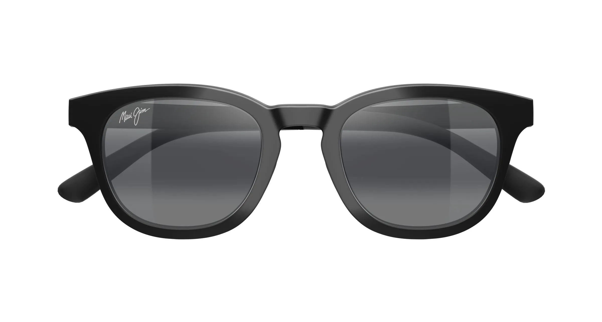 Maui Jim MJ0737S 007 Occhiali da sole Bio-iniettato Nero Grigio Rotonda - immagine 2