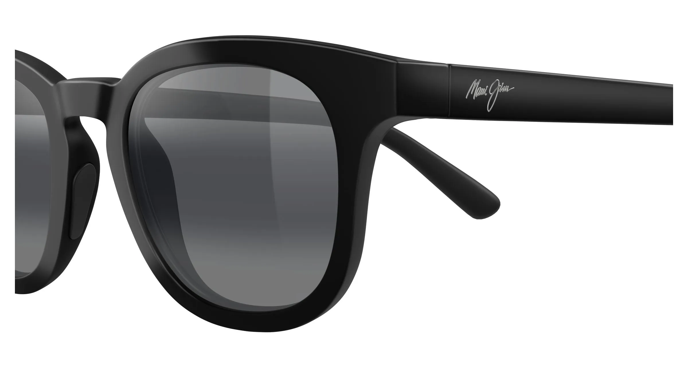 Maui Jim MJ0737S 007 Occhiali da sole Bio-iniettato Nero Grigio Rotonda - immagine 3