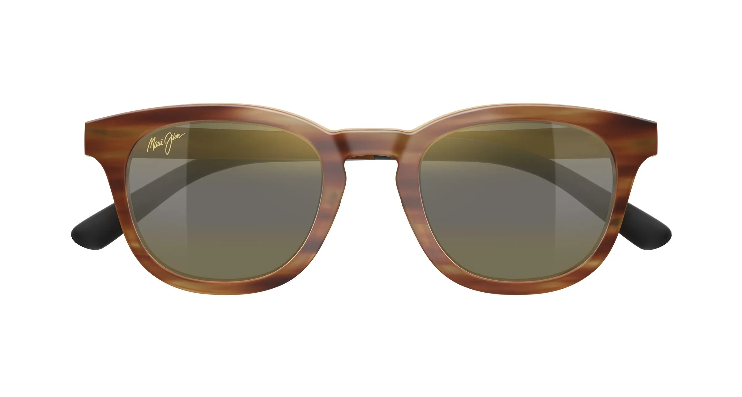 Maui Jim MJ0737S 001 Occhiali da sole Iniettato Havana Bronzo Rotonda - immagine 2