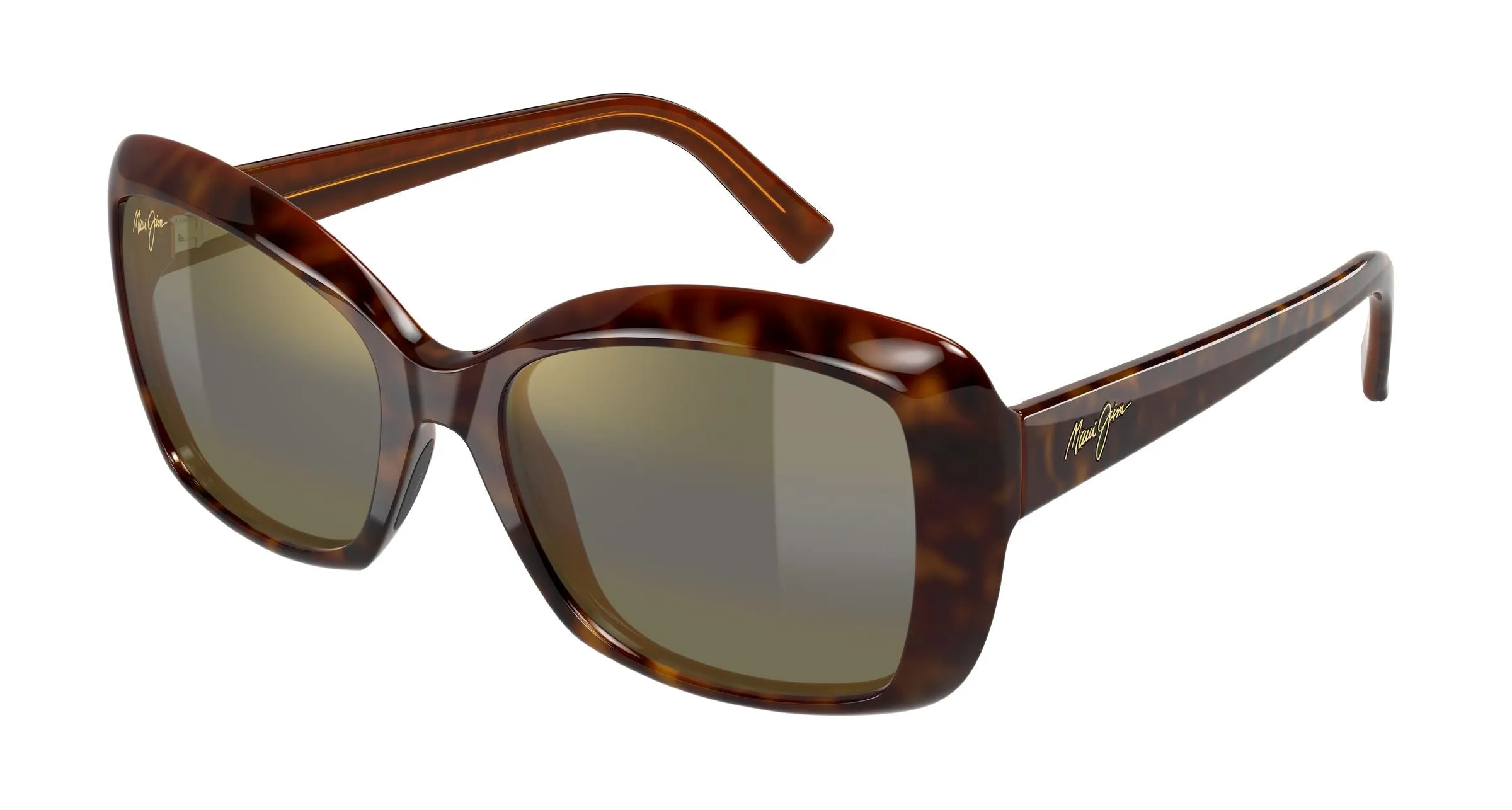 Maui Jim MJ0735S 010 Occhiali da sole Bio-iniettato Havana Bronzo Farfalla - immagine 1
